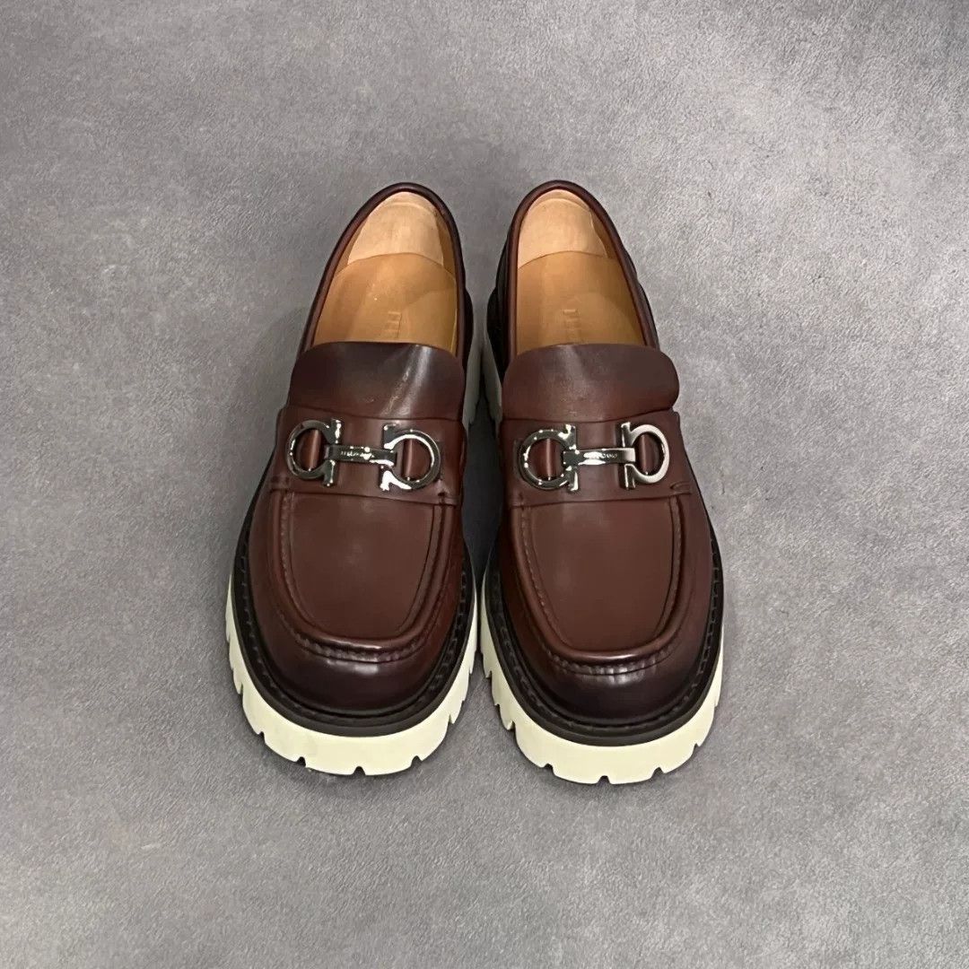 Salvatore Ferragamo Salvatore Ferragamo Leather Brown Lowtop Sneakers 7 Men Size US 7 / EU 40 - 7 Thumbnail