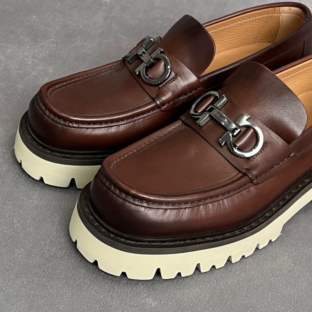 Salvatore Ferragamo Salvatore Ferragamo Leather Brown Lowtop Sneakers 7 Men Size US 7 / EU 40 - 2 Thumbnail