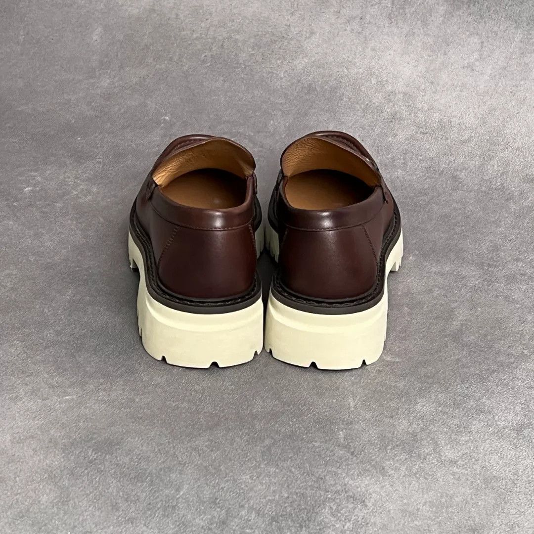 Salvatore Ferragamo Salvatore Ferragamo Leather Brown Lowtop Sneakers 7 Men Size US 7 / EU 40 - 8 Thumbnail