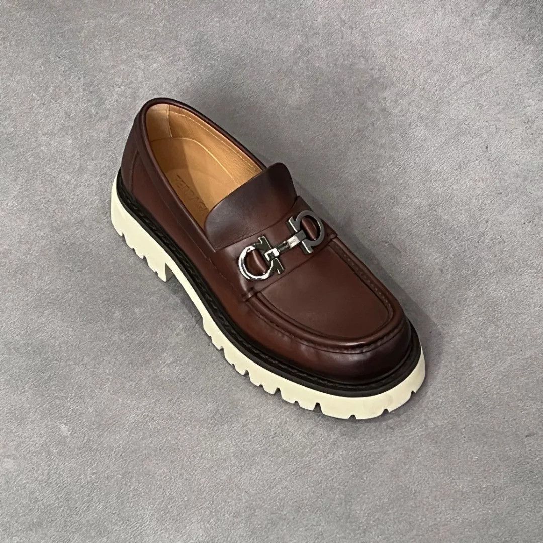 Salvatore Ferragamo Salvatore Ferragamo Leather Brown Lowtop Sneakers 7 Men Size US 7 / EU 40 - 5 Thumbnail