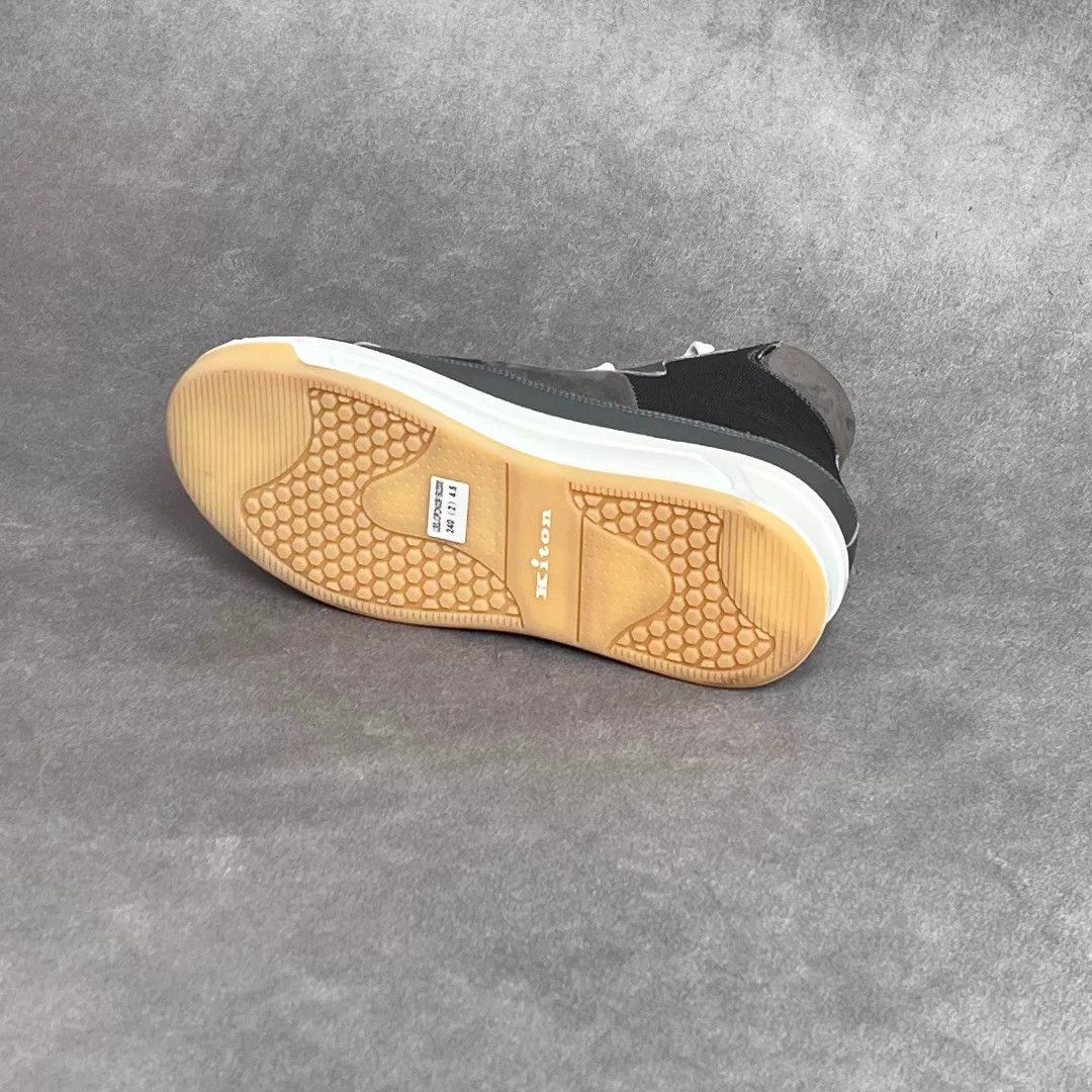 Kiton Kiton Leather Multi Hitop Sneakers 9.5 Men Size US 9.5 / EU 42-43 - 6 Thumbnail
