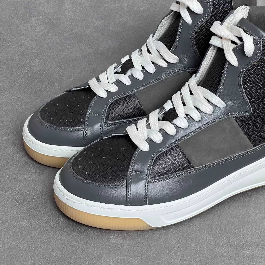 Kiton Kiton Leather Multi Hitop Sneakers 9.5 Men Size US 9.5 / EU 42-43 - 3 Thumbnail