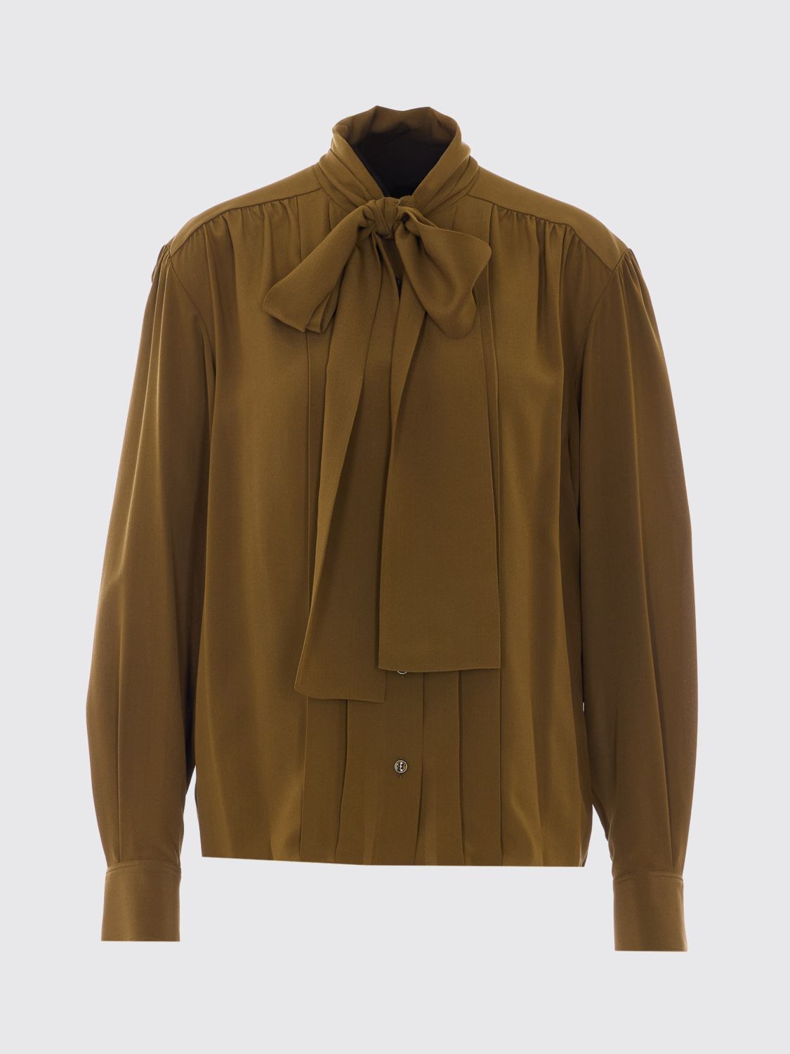 Saint Laurent Paris Saint Laurent Shirt Woman Green Size XS / US 0-2 / IT 36-38 - 2 Thumbnail