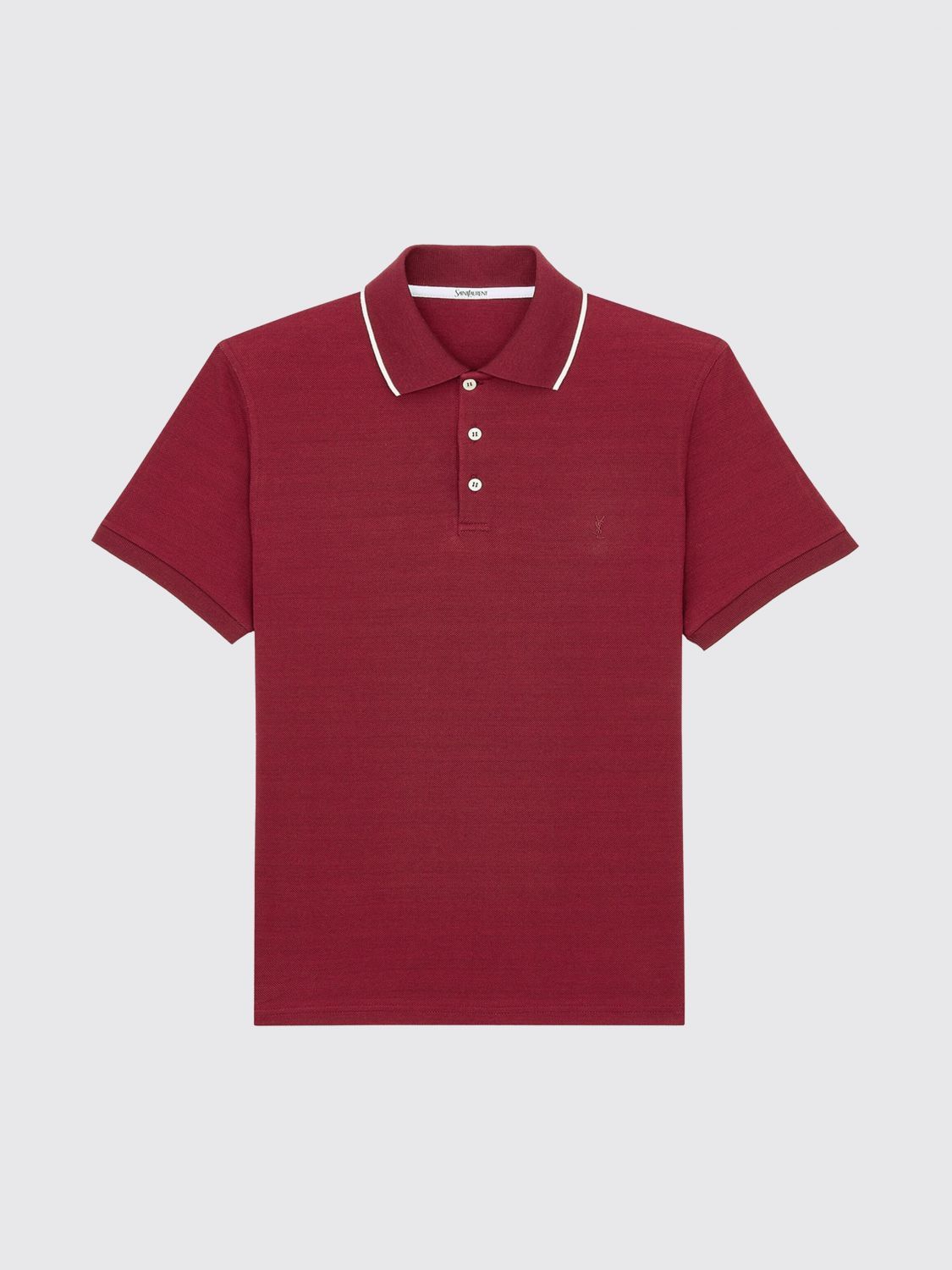 Saint Laurent Paris Saint Laurent Polo Shirt Men Burgundy Size US S / EU 44-46 / 1 - 2 Thumbnail
