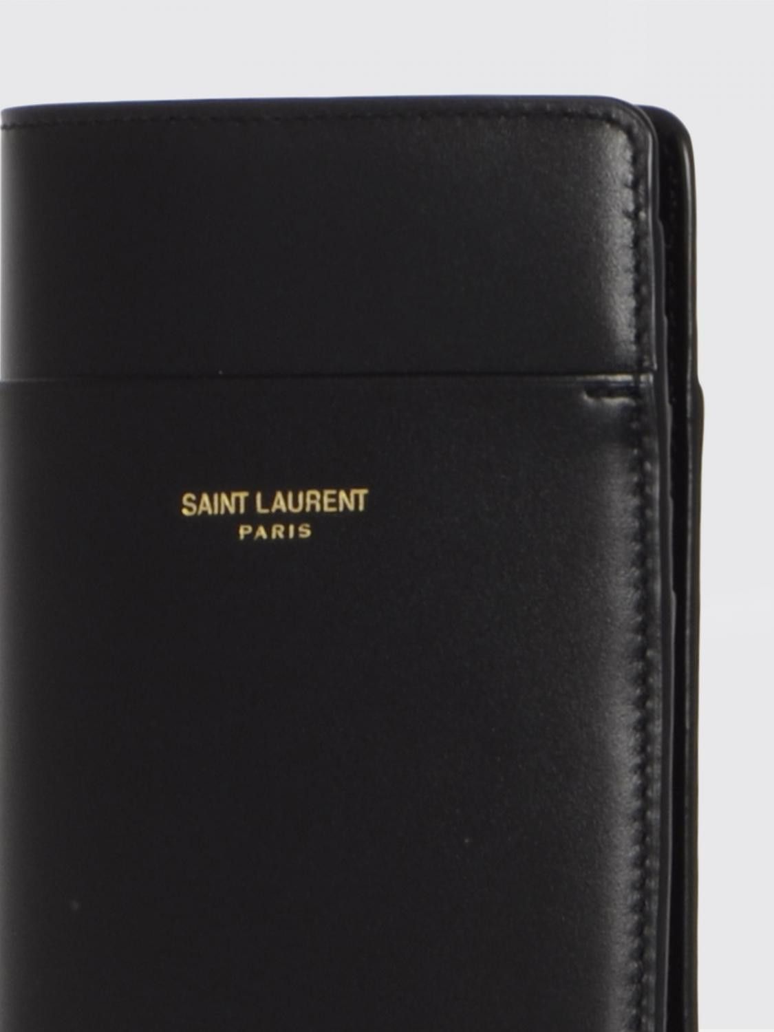 Saint Laurent Paris Saint Laurent Wallet Men Black Size ONE SIZE - 3 Thumbnail