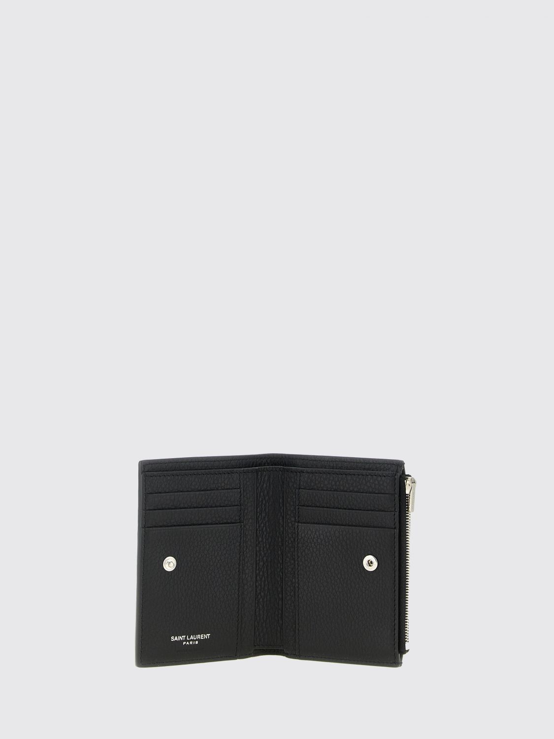 Saint Laurent Paris Saint Laurent Wallet Men Black Size ONE SIZE - 3 Thumbnail