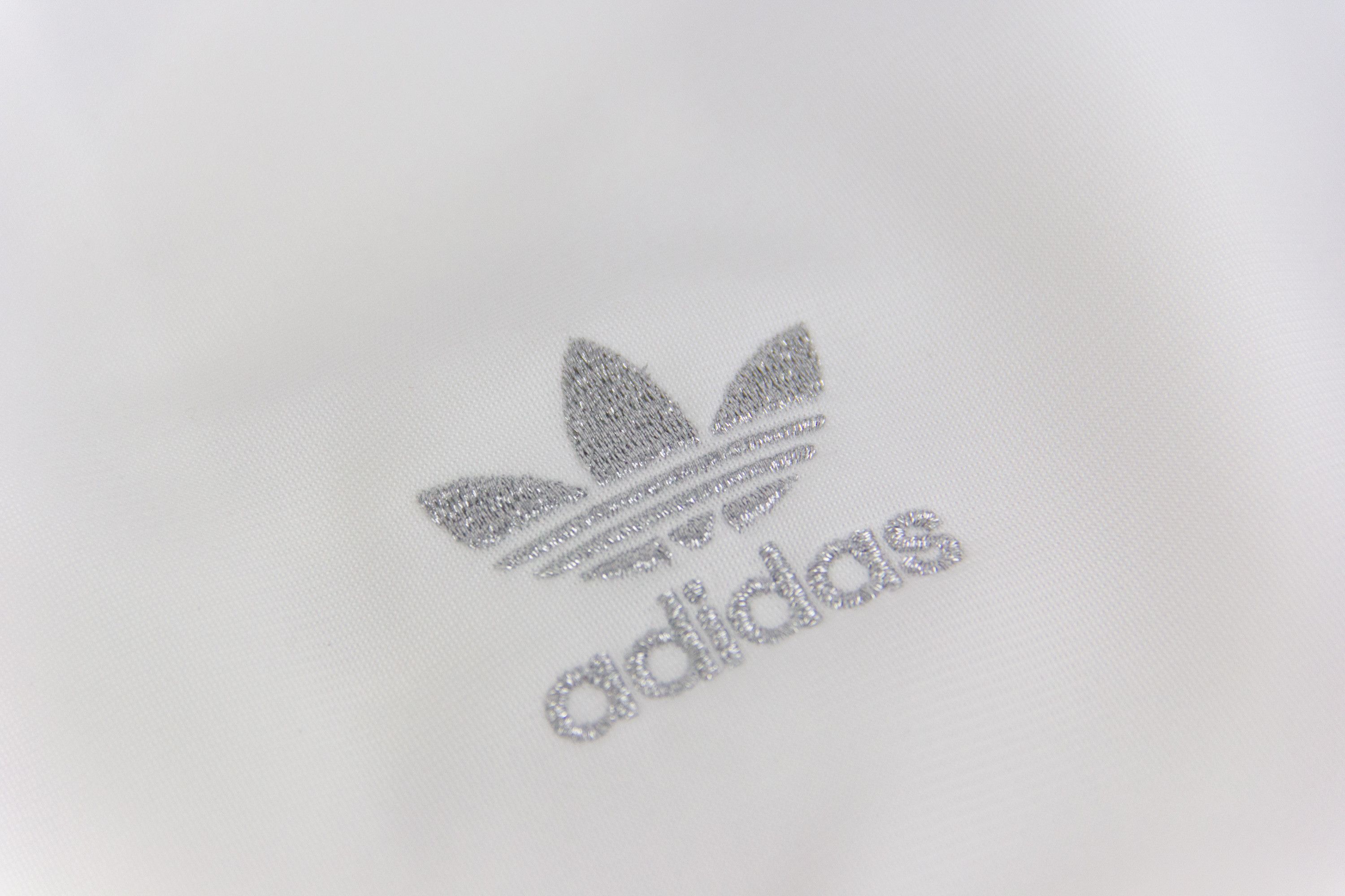 Adidas Adidas Originals White Track Jacket with Silver Stripes, Size M Size US M / EU 48-50 / 2 - 2 Preview