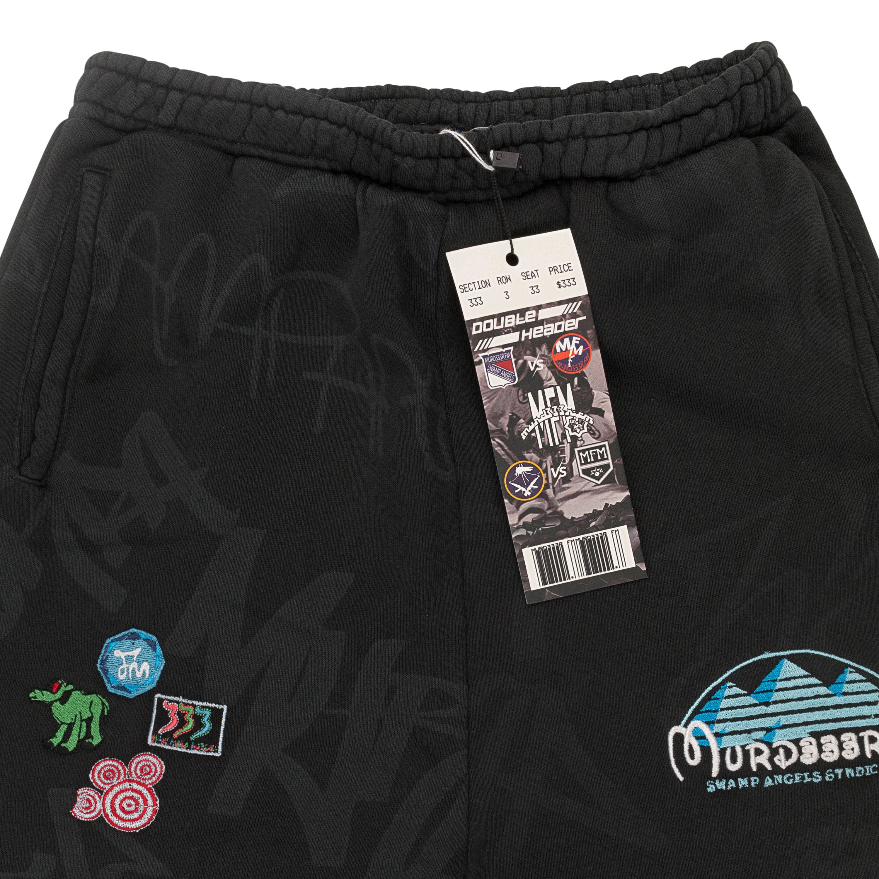 murd333r.fm MURD333R.FM BLACK DISN333 SWEATPANTS SIZE M Size US 32 / EU 48 - 3 Thumbnail