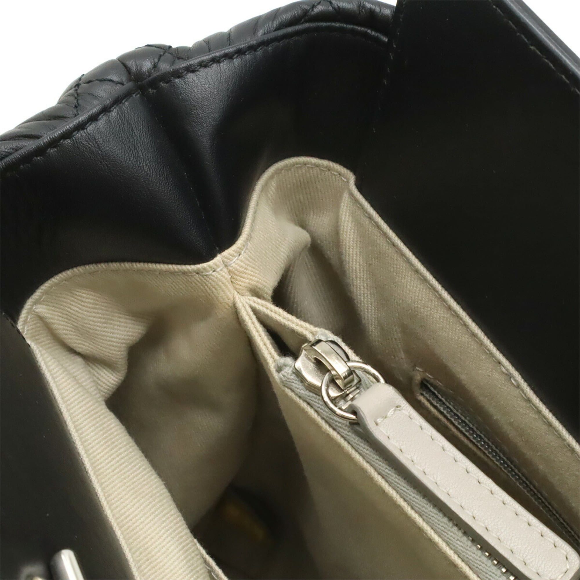 Chanel CHANEL Matelassé Coco Mark Portobello Tote Bag Shoulder Chain Leather Black A66814 Size ONE SIZE - 6 Thumbnail