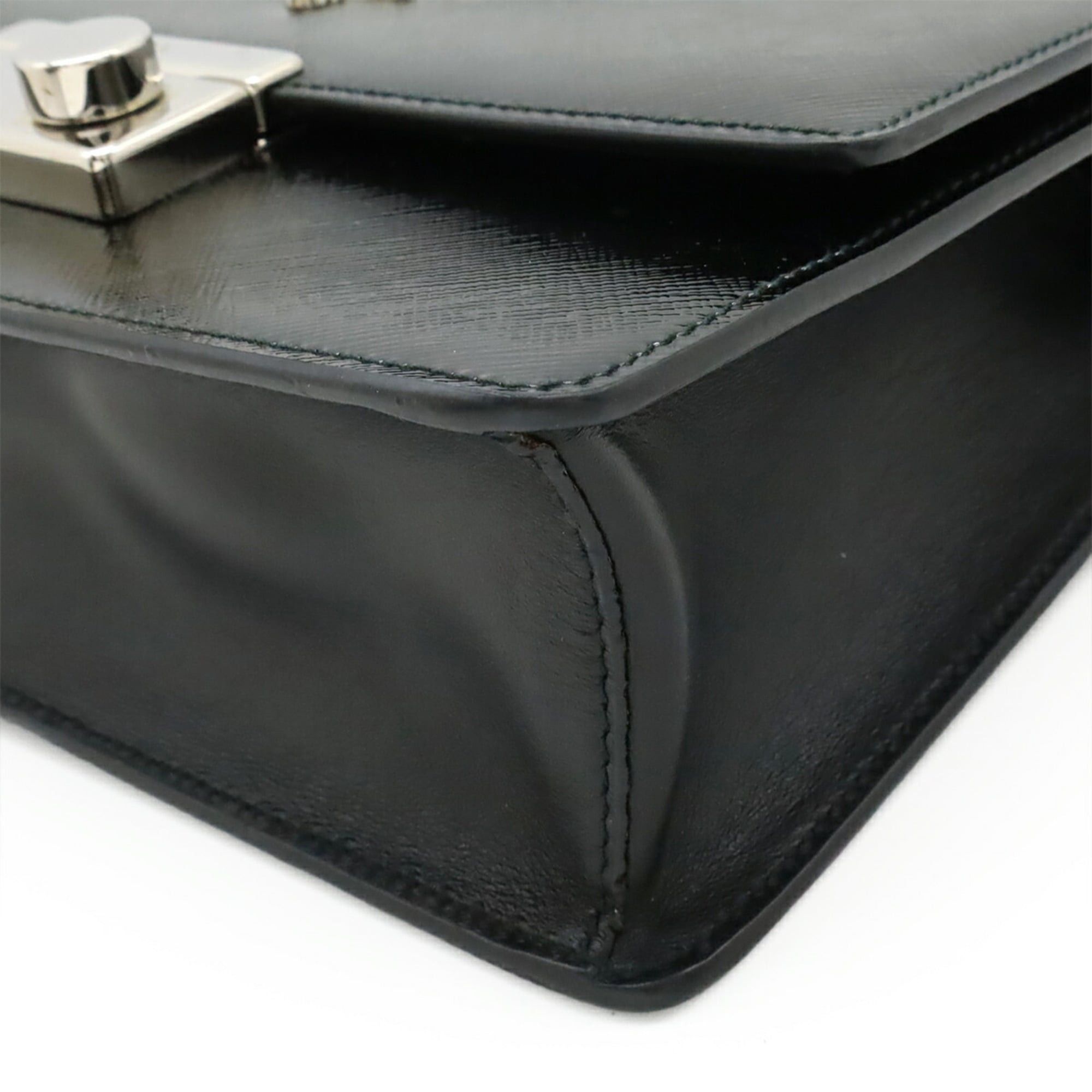 Prada PRADA Shoulder Bag, Pouch, Clutch Enamel Patent Leather, NERO Black, 1BD162 Size ONE SIZE - 4 Thumbnail