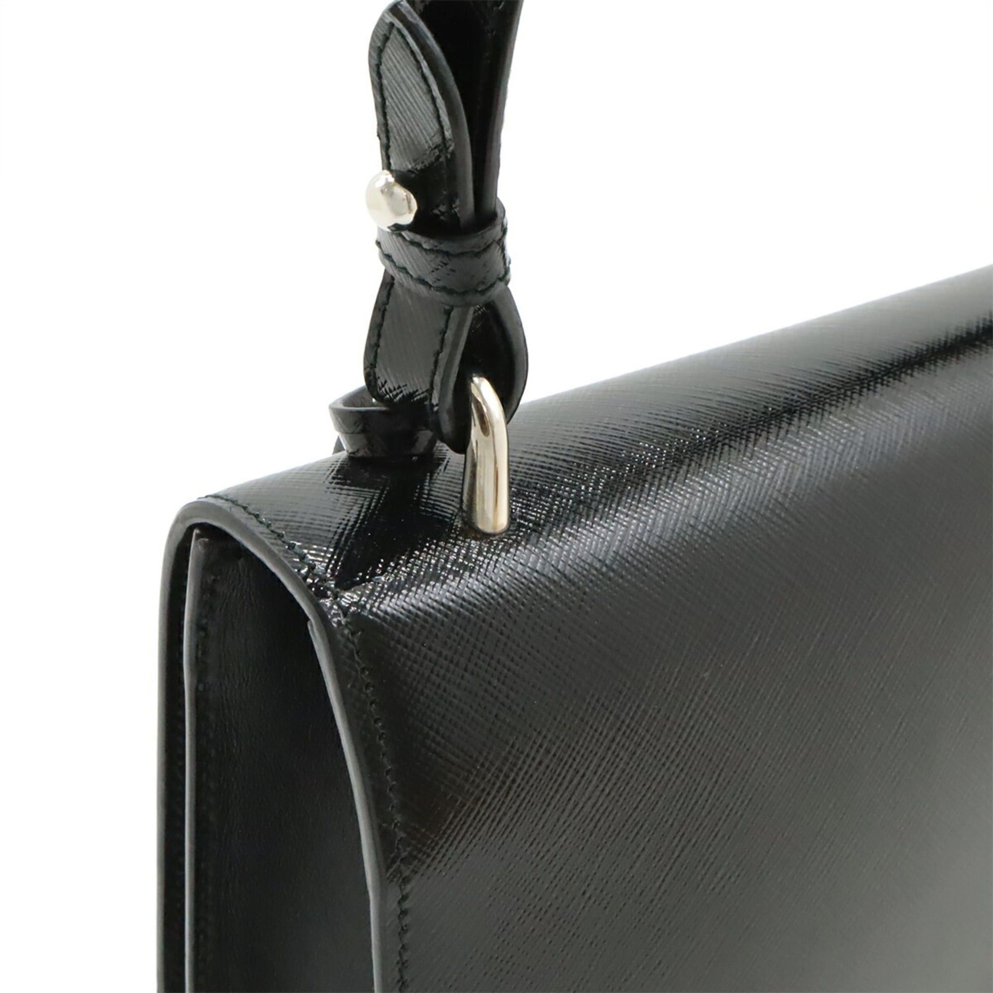 Prada PRADA Shoulder Bag, Pouch, Clutch Enamel Patent Leather, NERO Black, 1BD162 Size ONE SIZE - 5 Thumbnail