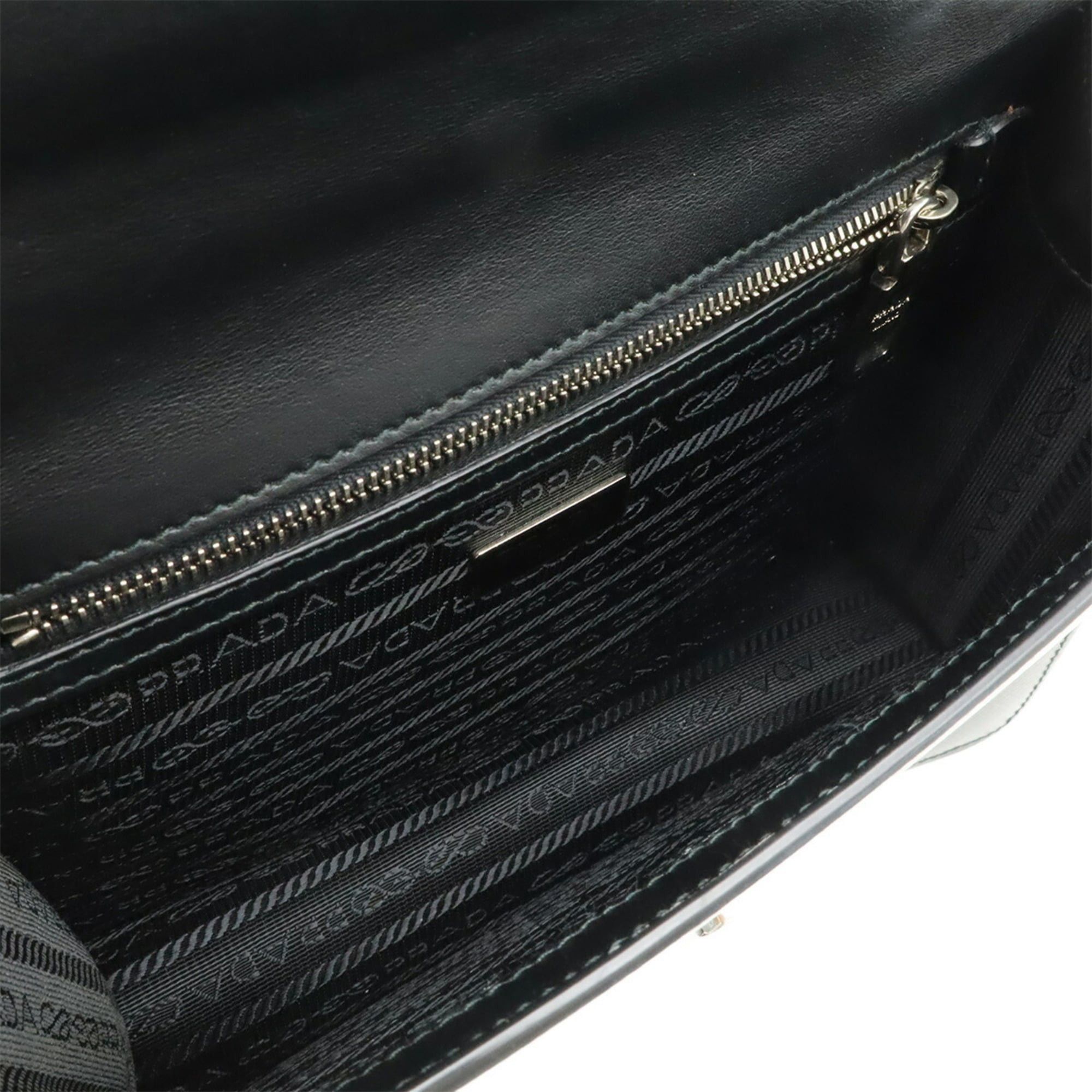 Prada PRADA Shoulder Bag, Pouch, Clutch Enamel Patent Leather, NERO Black, 1BD162 Size ONE SIZE - 7 Thumbnail