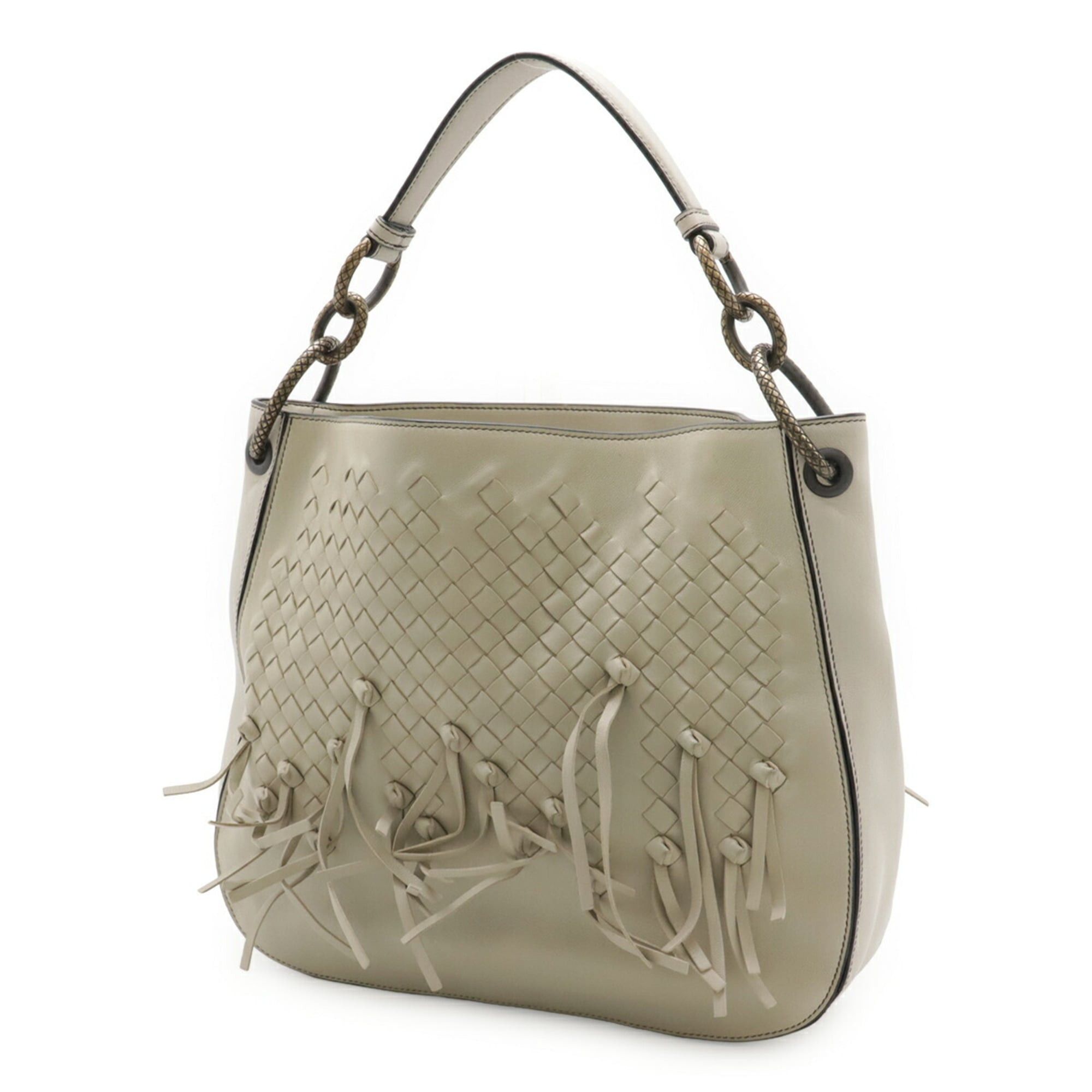 Bottega Veneta BOTTEGA VENETA Intrecciato Brio Shoulder Bag, Knot Leather, Light Greige, 494119 Size ONE SIZE - 3 Thumbnail