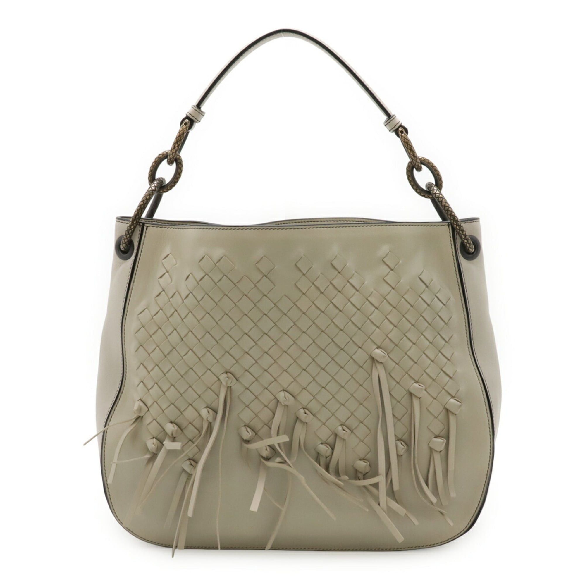Bottega Veneta BOTTEGA VENETA Intrecciato Brio Shoulder Bag, Knot Leather, Light Greige, 494119 Size ONE SIZE - 2 Thumbnail