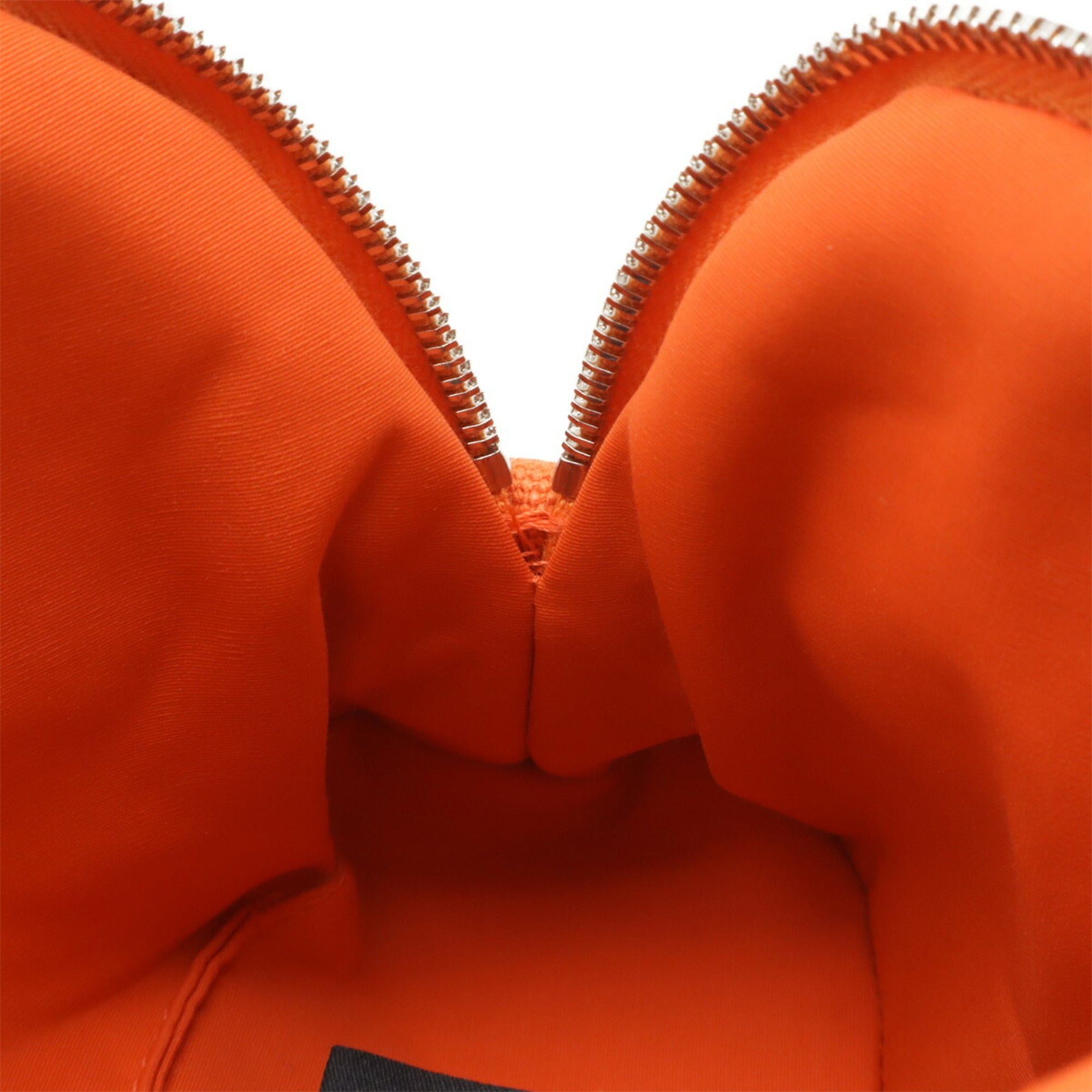 Hermes HERMES Bolide Pouch 16 Mini Handbag Cotton Canvas Leather Orange Natural Size ONE SIZE - 7 Thumbnail
