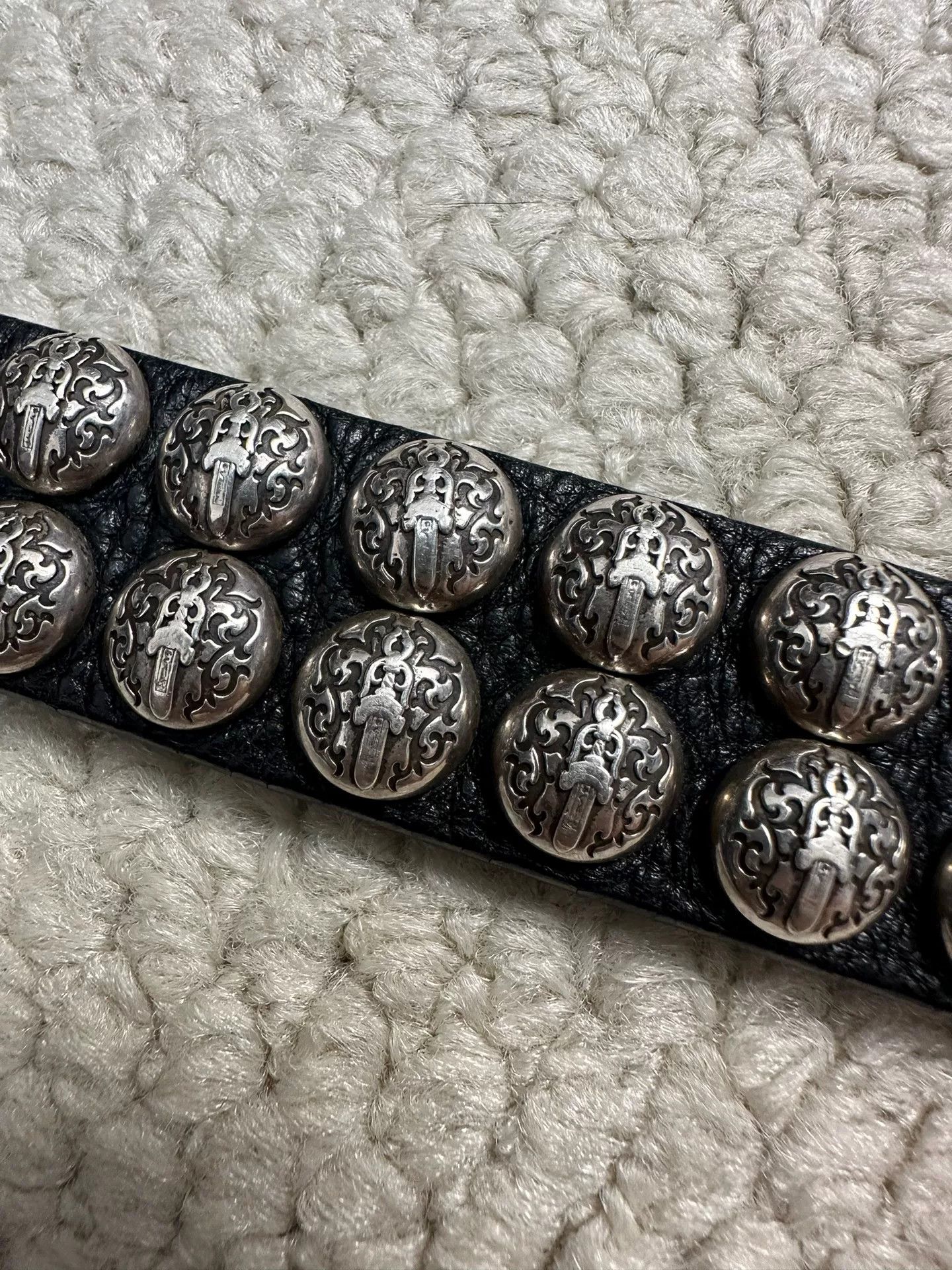 Chrome Hearts Chrome Hearts Gunslinger Narrow Silver Stud Belt Size ONE SIZE - 6 Thumbnail