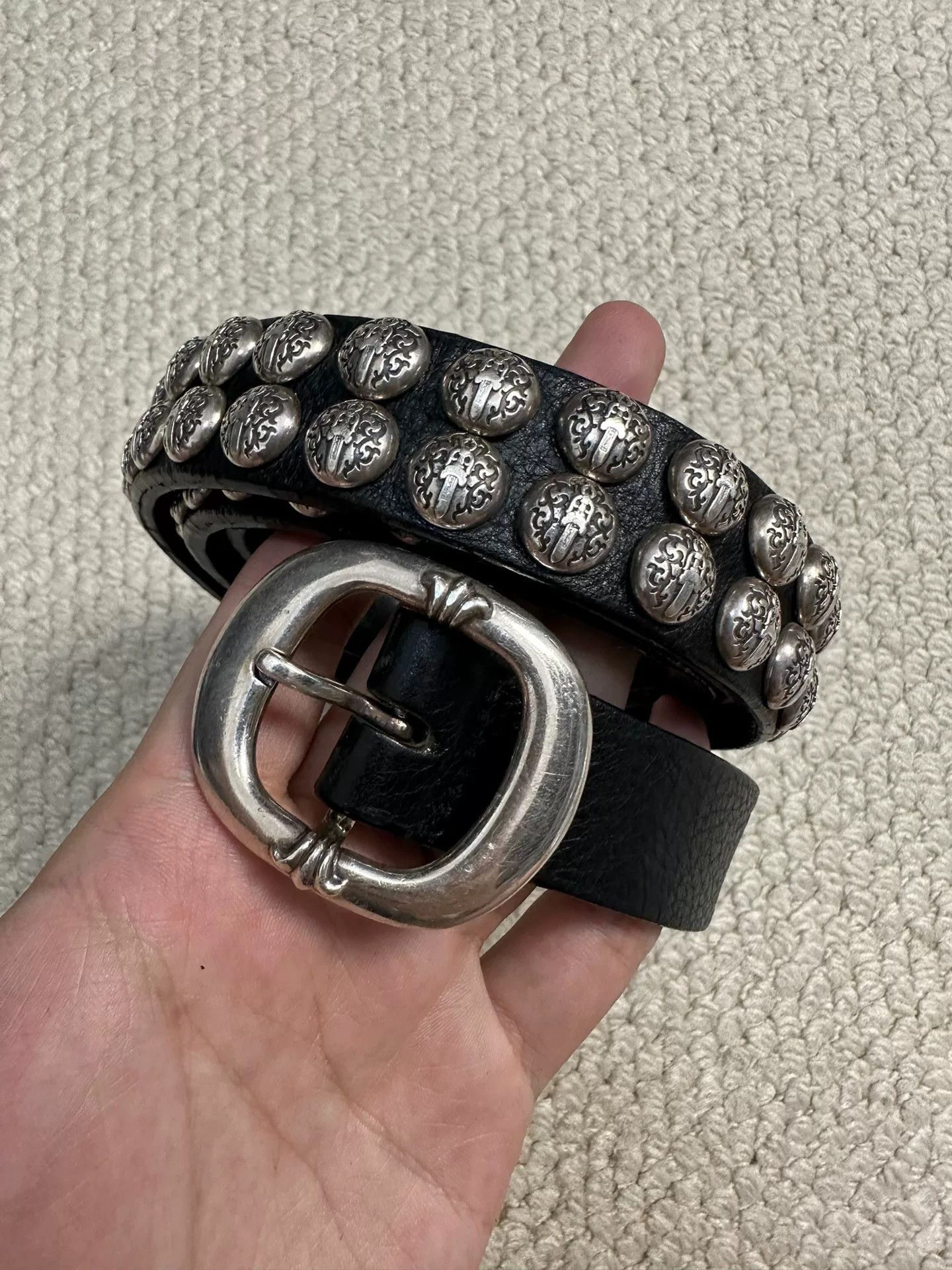 Chrome Hearts Chrome Hearts Gunslinger Narrow Silver Stud Belt Size ONE SIZE - 2 Thumbnail