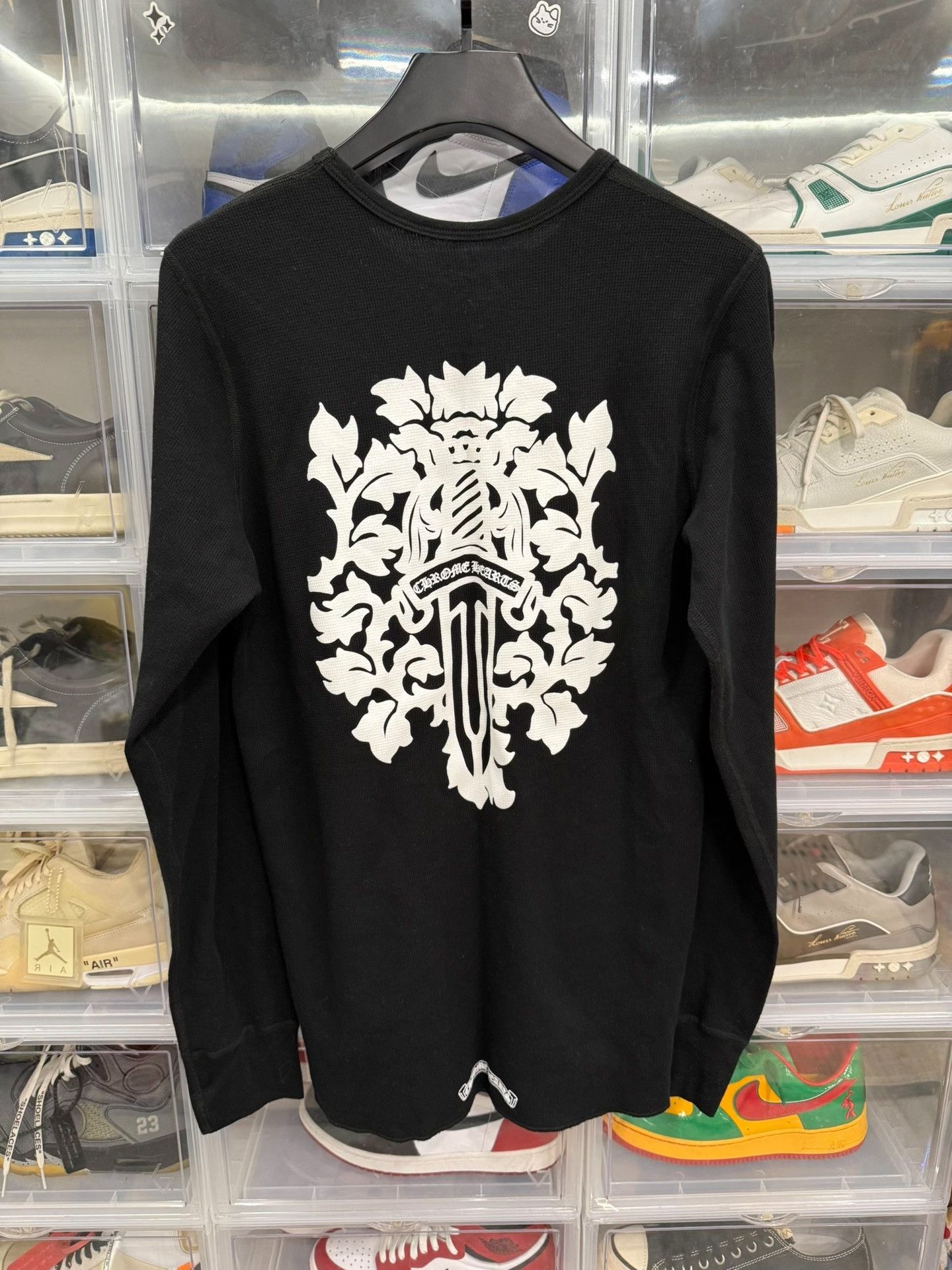 Chrome Hearts Chrome Hearts Sword Print Black Waffle Long Sleeve XL Size US XL / EU 56 / 4 - 3 Thumbnail
