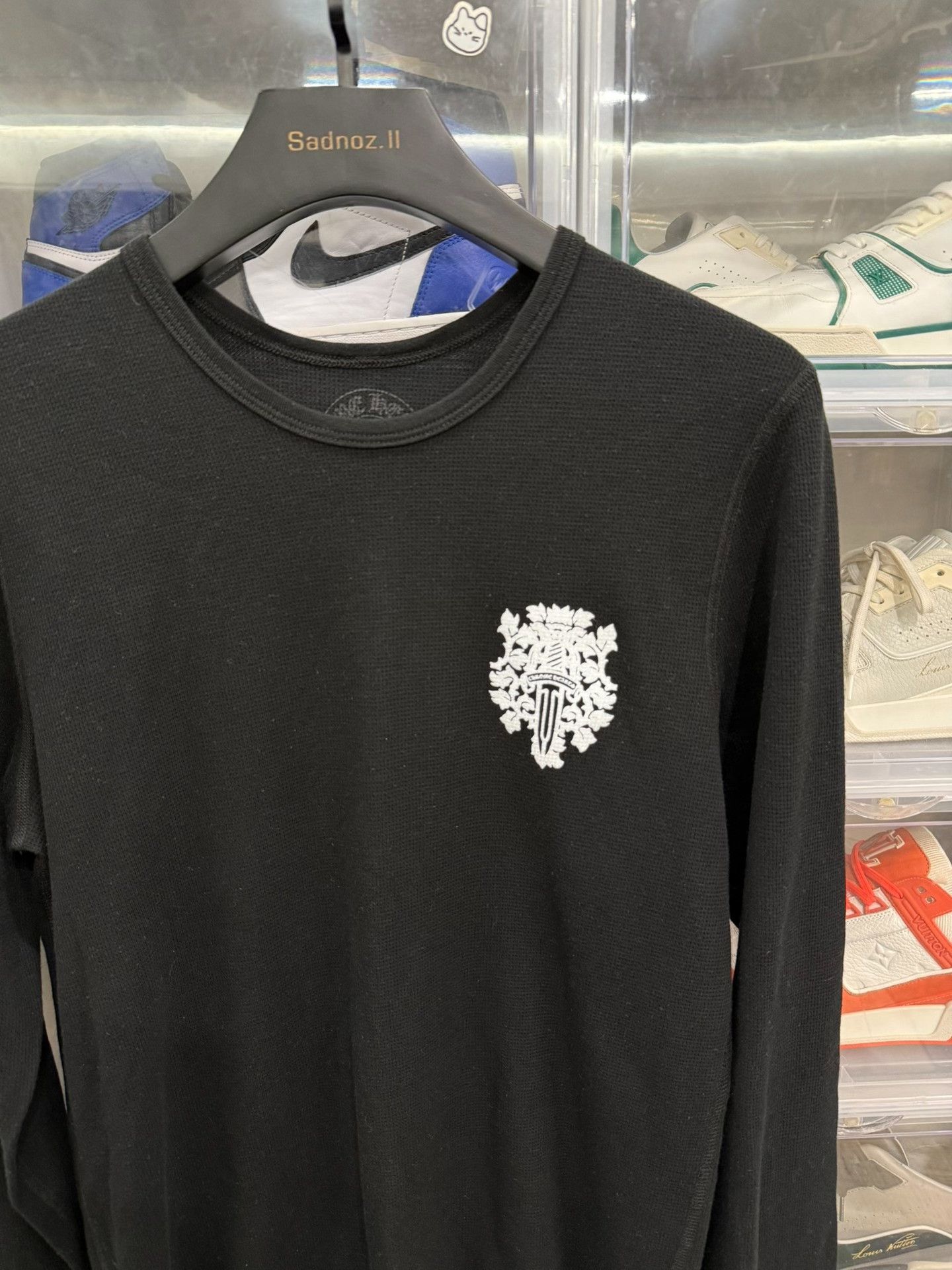 Chrome Hearts Chrome Hearts Sword Print Black Waffle Long Sleeve XL Size US XL / EU 56 / 4 - 2 Thumbnail