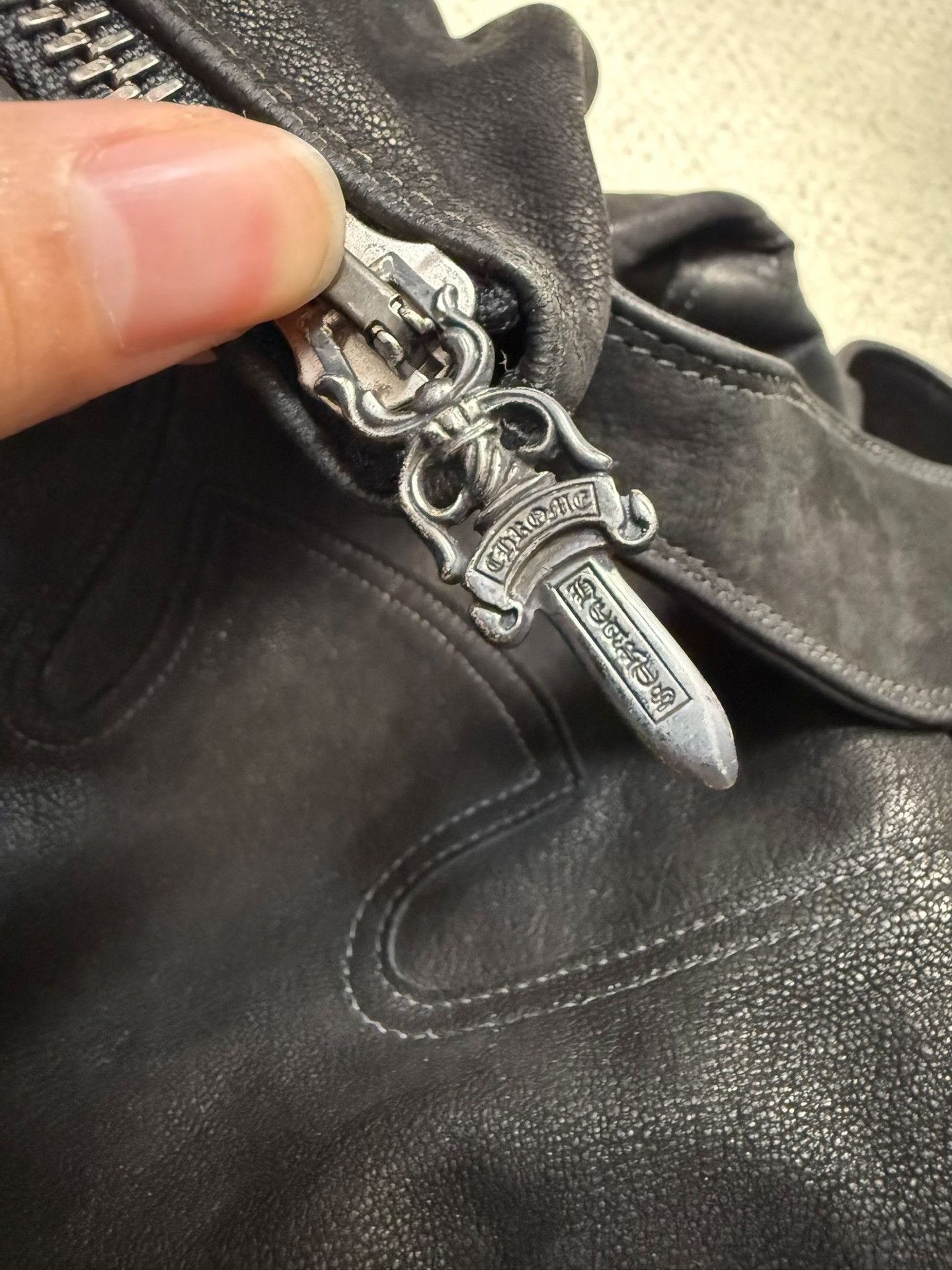 Chrome Hearts Chrome Hearts Flame Distressed Goatskin Hobo Size ONE SIZE - 6 Thumbnail