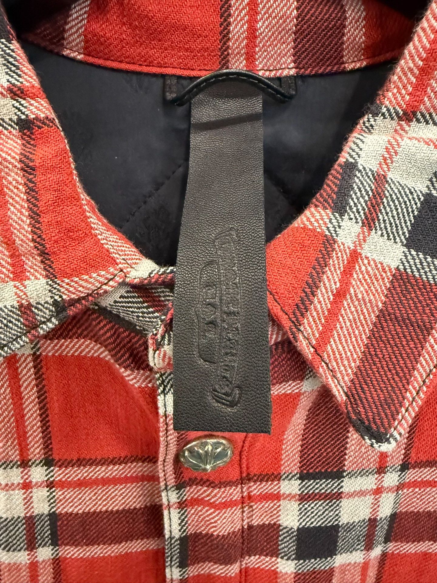 Chrome Hearts Chrome Hearts White Vine Red Plaid Quilted Jacket XL Size US XL / EU 56 / 4 - 4 Thumbnail