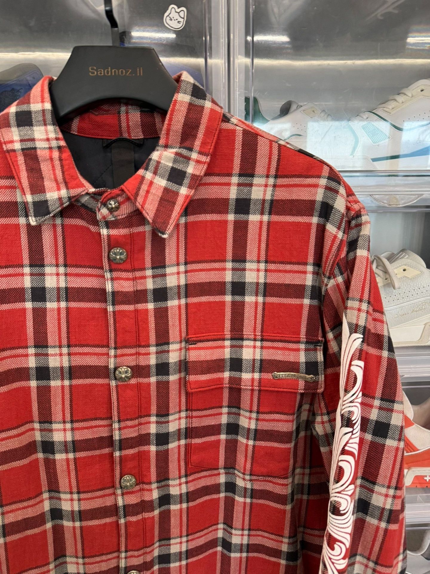 Chrome Hearts Chrome Hearts White Vine Red Plaid Quilted Jacket XL Size US XL / EU 56 / 4 - 2 Thumbnail