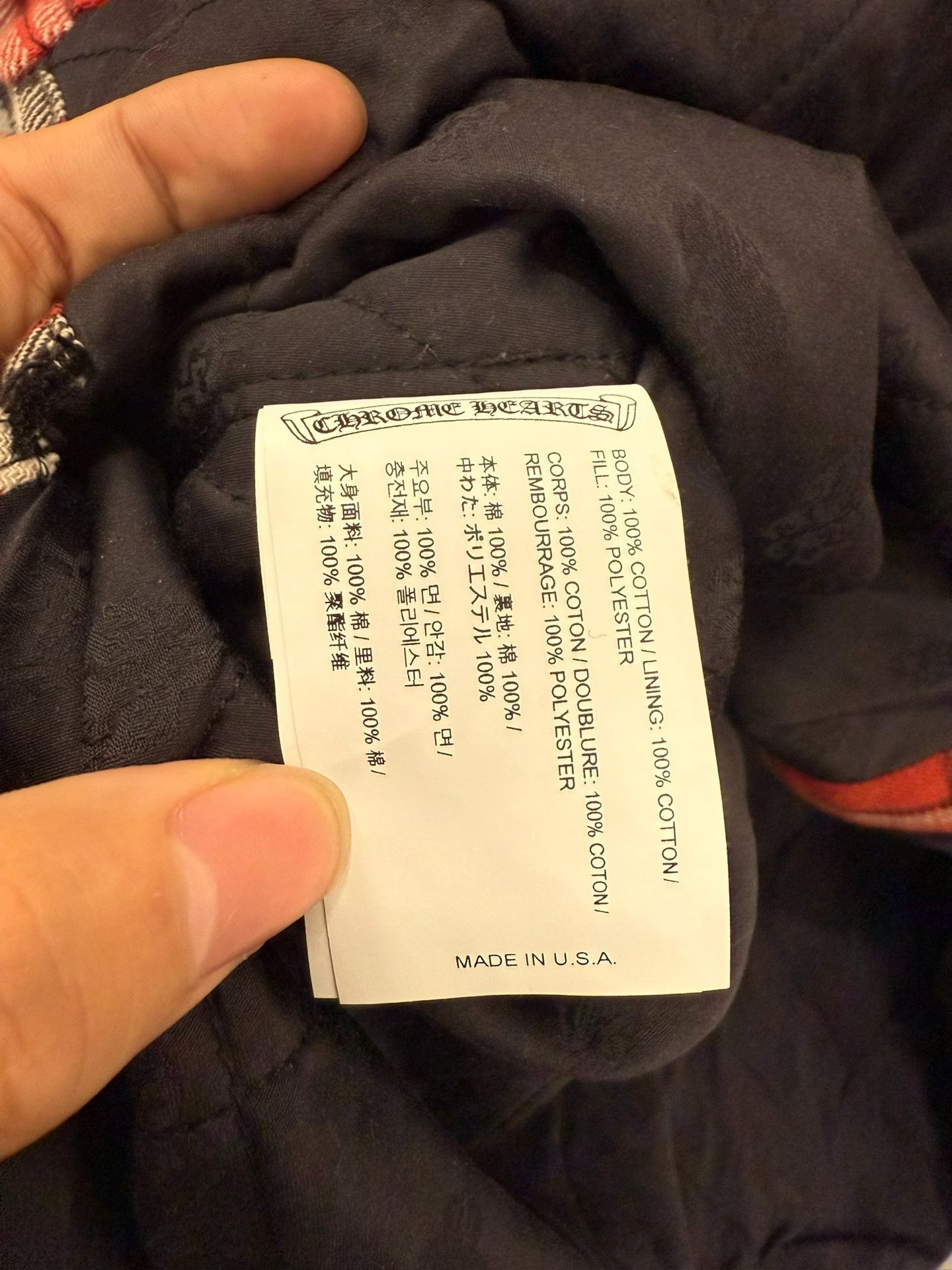 Chrome Hearts Chrome Hearts White Vine Red Plaid Quilted Jacket XL Size US XL / EU 56 / 4 - 5 Thumbnail