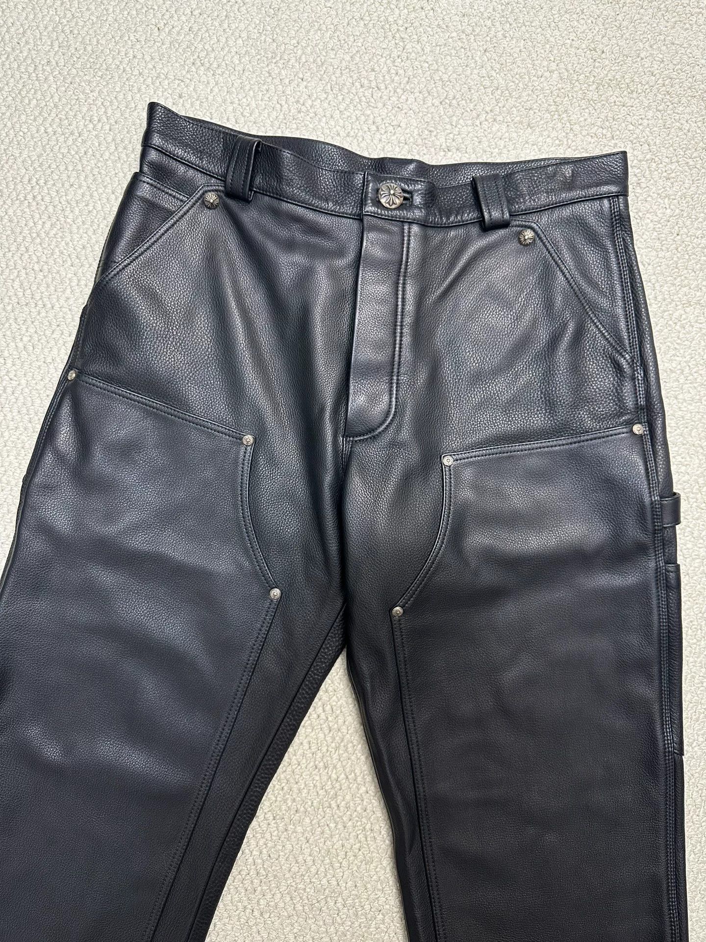 Chrome Hearts Chrome Hearts Leather Double Knee Pants Size US 34 / EU 50 - 2 Thumbnail