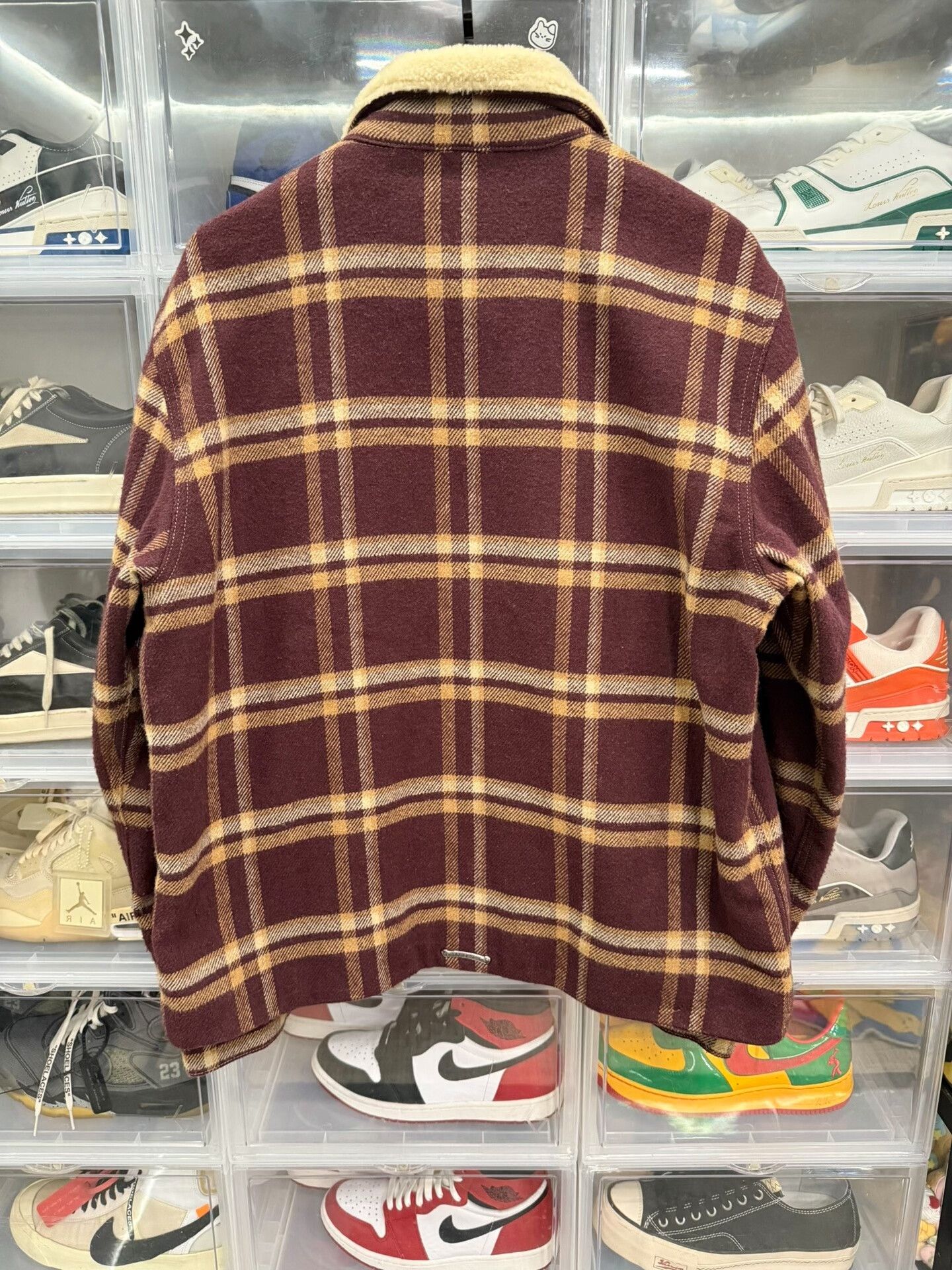Chrome Hearts Chrome Hearts Burgundy Plaid Zip Shirt Jacket Size US L / EU 52-54 / 3 - 3 Thumbnail