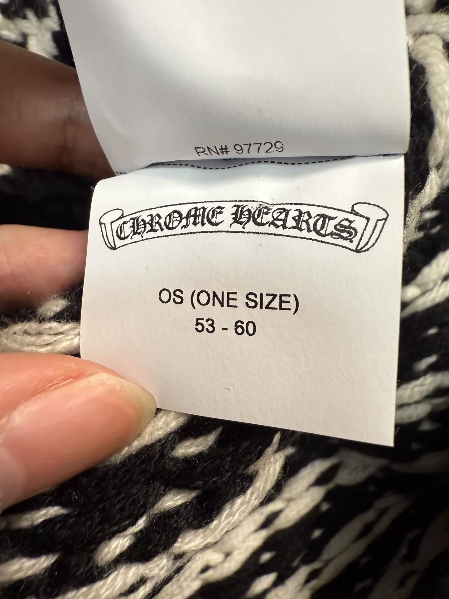 Chrome Hearts Chrome Hearts Cross Leather Patch Houndstooth Cashmere Beanie Size ONE SIZE - 6 Thumbnail
