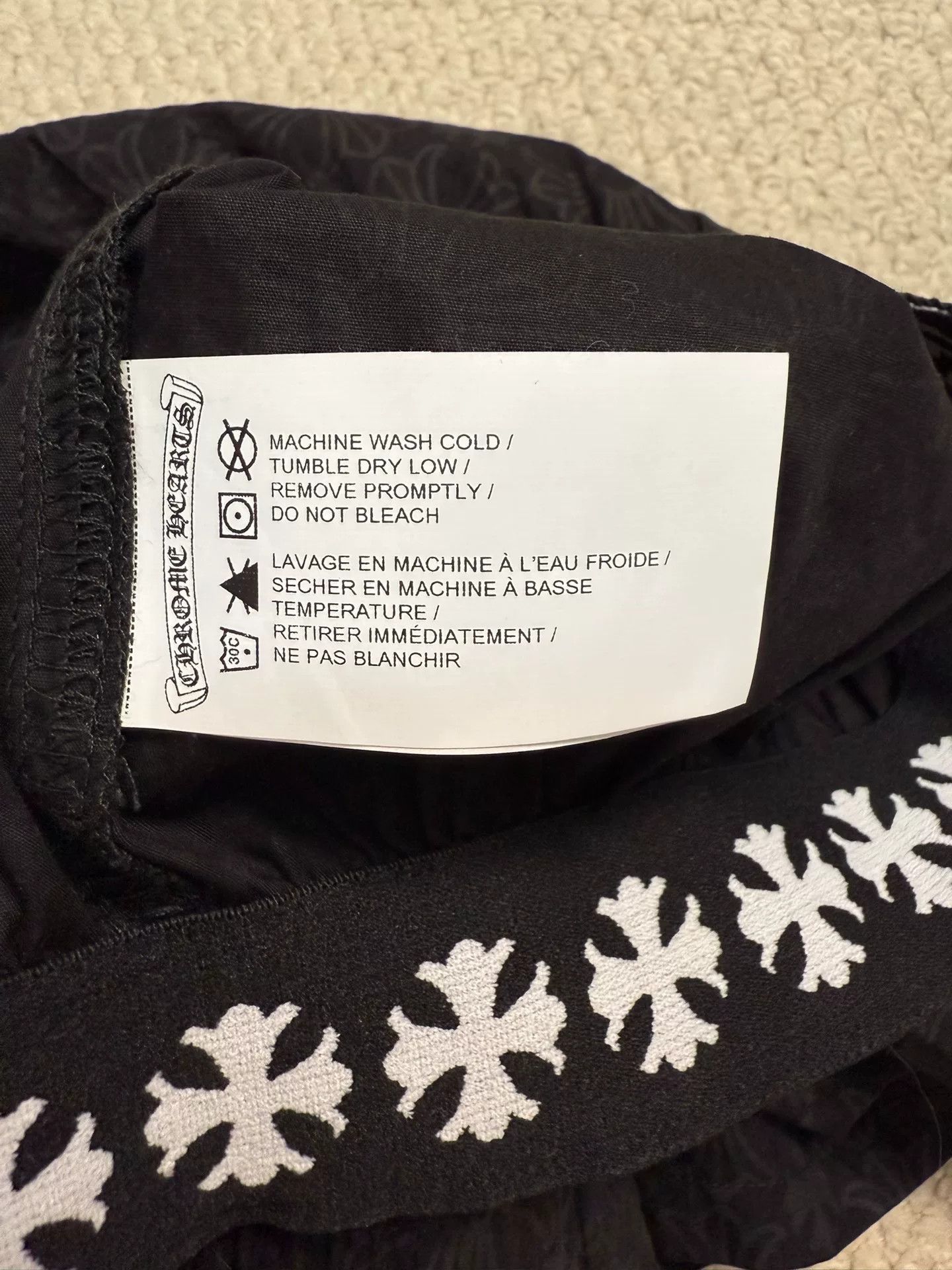Chrome Hearts Chrome Hearts Black Subtle Pattern Beach Shorts Size US 32 / EU 48 - 4 Thumbnail