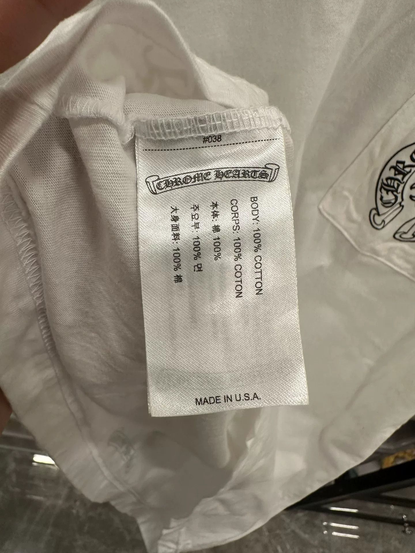 Chrome Hearts Chrome Hearts Classic Horseshoe White Tee Size US L / EU 52-54 / 3 - 5 Thumbnail