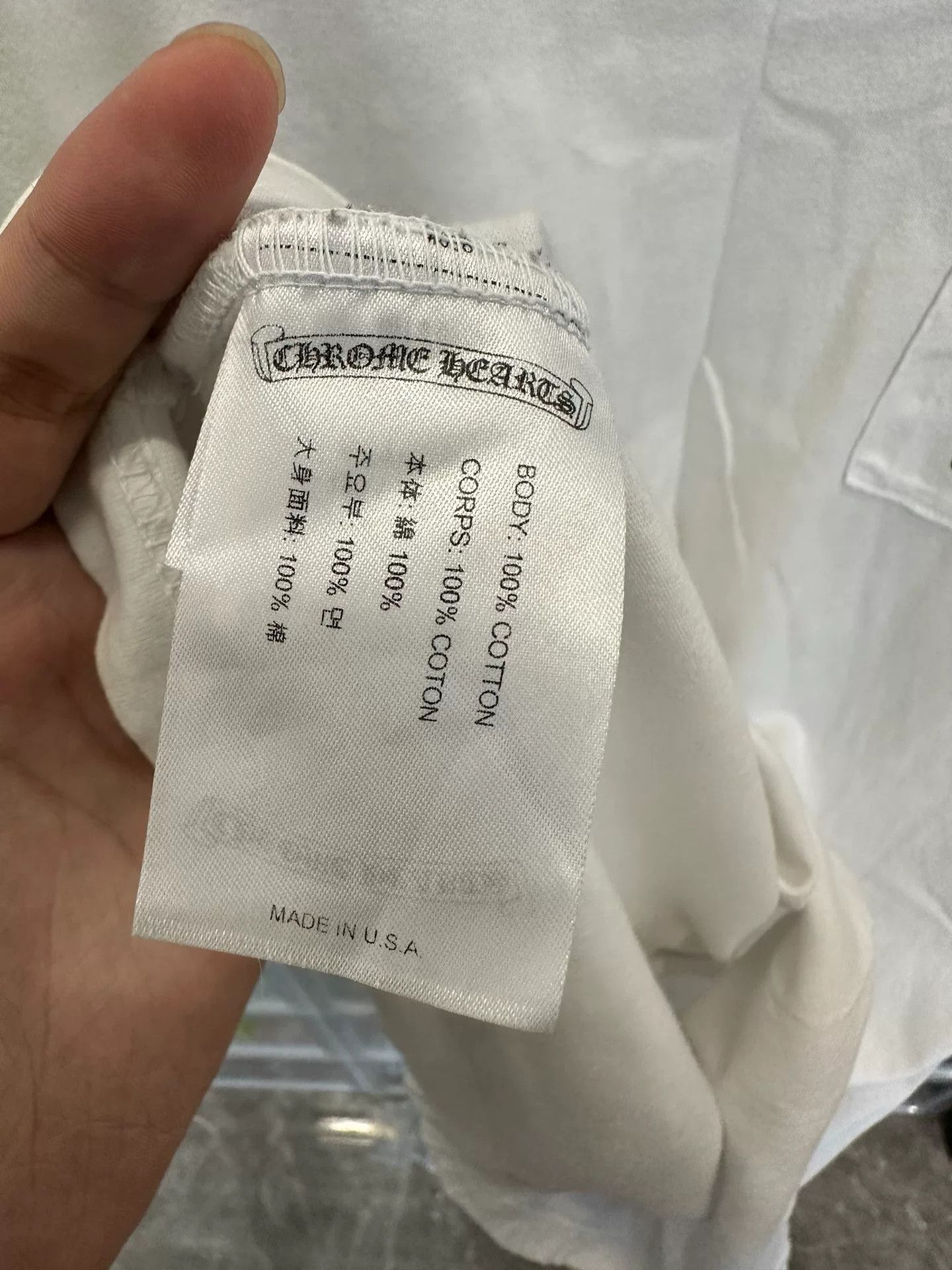 Chrome Hearts Chrome Hearts White Short-Sleeve Shirt Size US XL / EU 56 / 4 - 4 Thumbnail