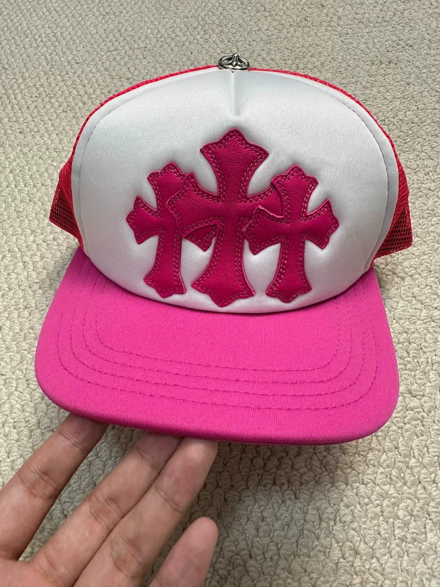 Chrome Hearts Chrome Hearts Pink Cross Patch Baseball Cap Size ONE SIZE - 2 Thumbnail