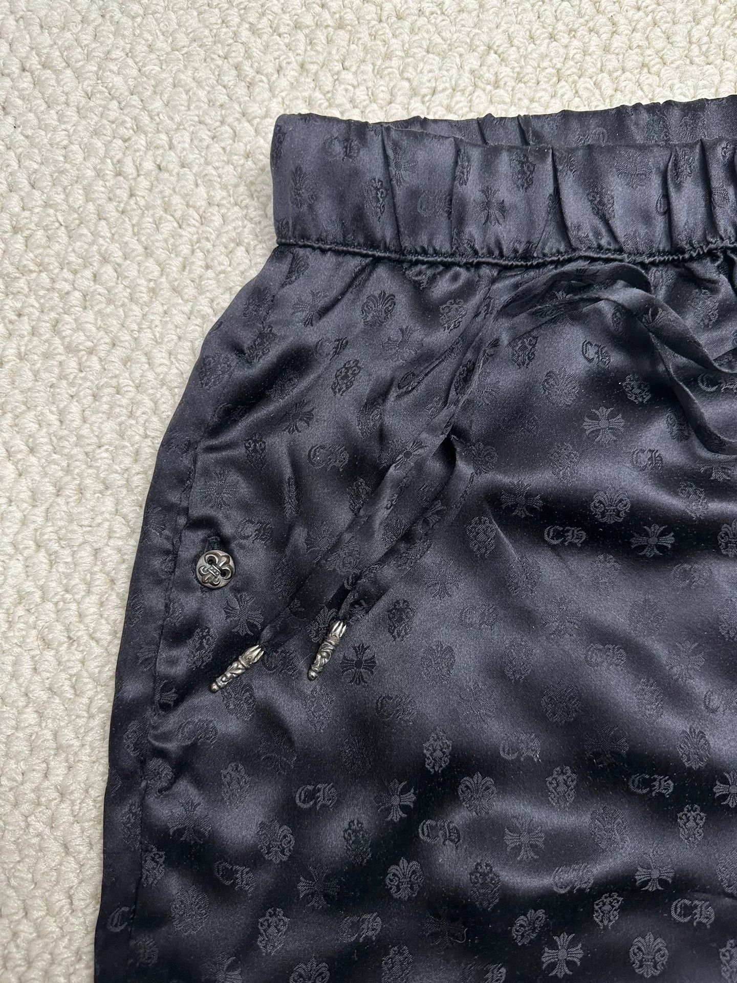 Chrome Hearts Chrome Hearts Black Silk Sleep Pants XL Size US 34 / EU 50 - 3 Thumbnail