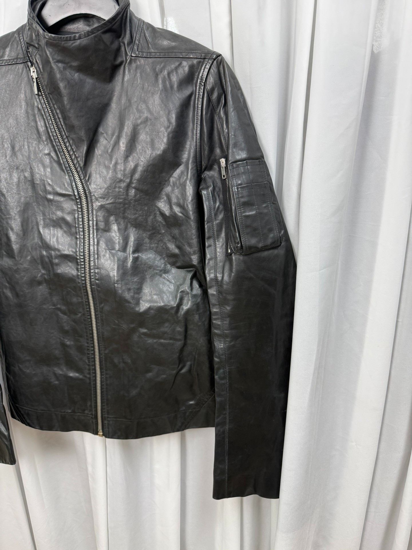Rick Owens Rick Owens Stand Collar Biker Jacket Size US M / EU 48-50 / 2 - 3 Thumbnail