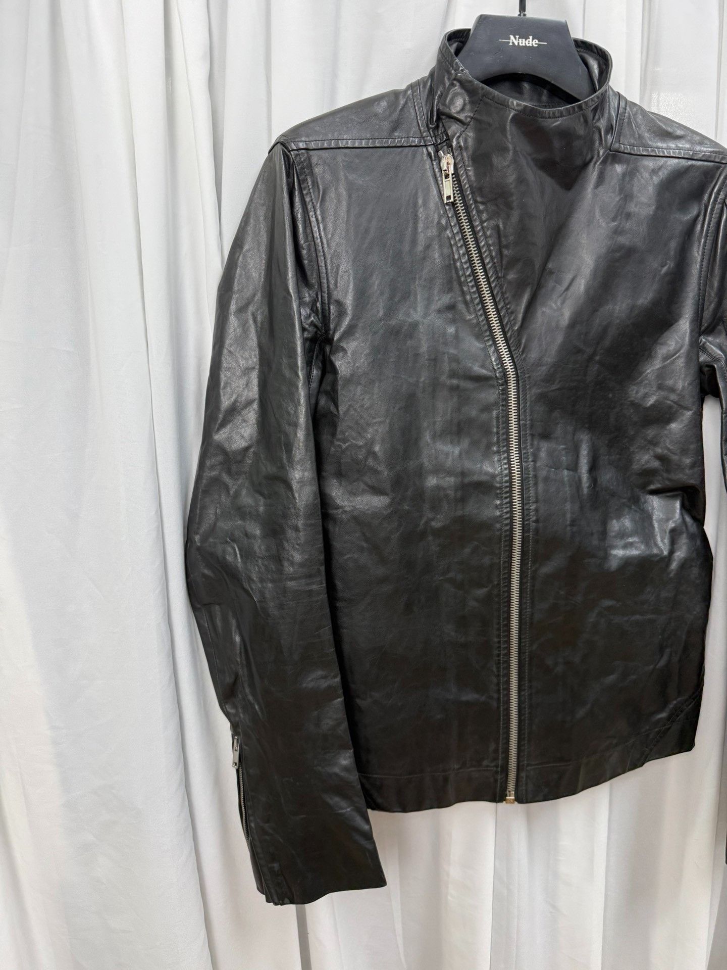 Rick Owens Rick Owens Stand Collar Biker Jacket Size US M / EU 48-50 / 2 - 2 Thumbnail