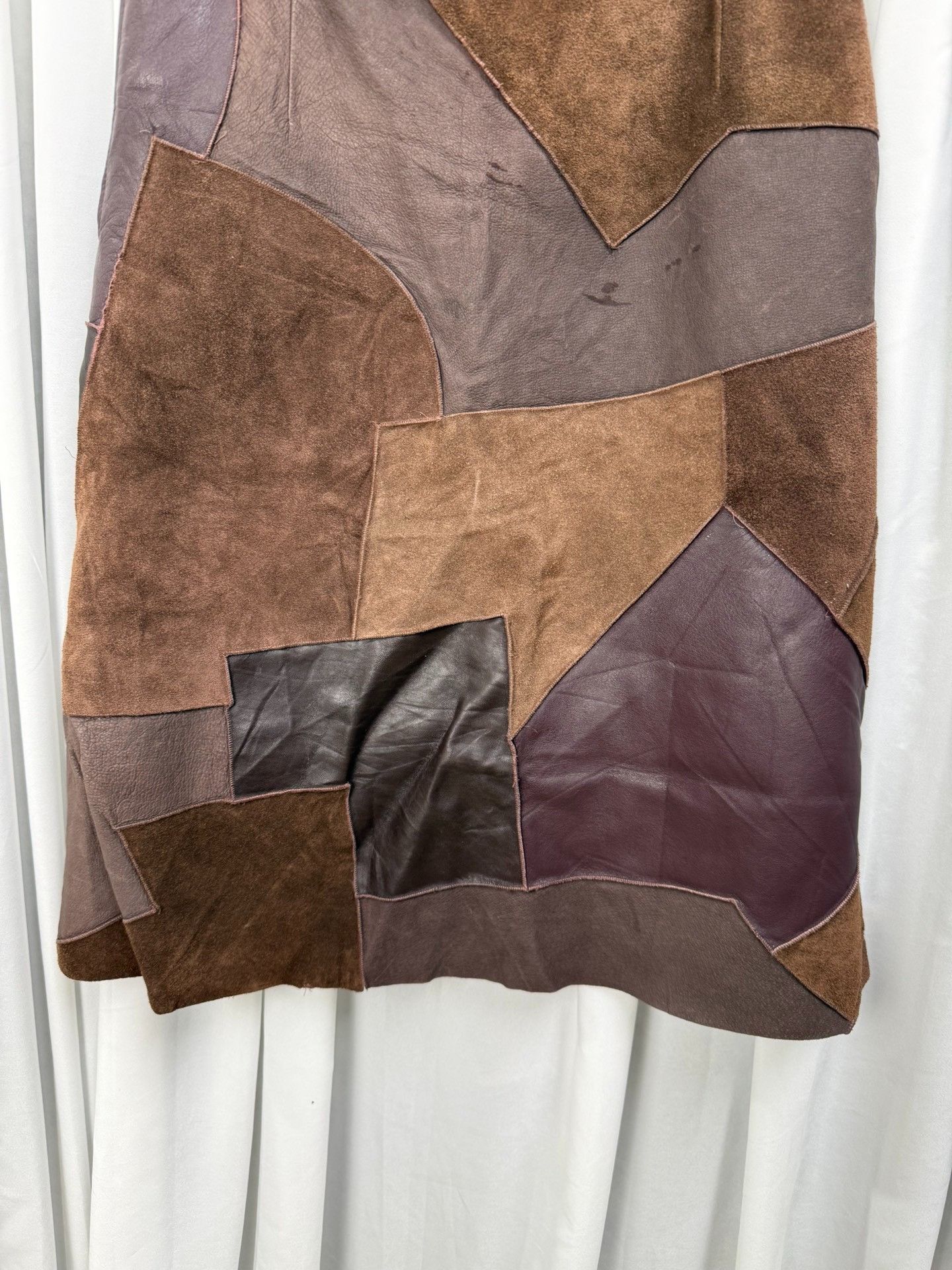 Comme des Garcons Comme des Garçons 02AW Leather Patchwork Skirt Size 28" / US 6 / IT 42 - 3 Thumbnail