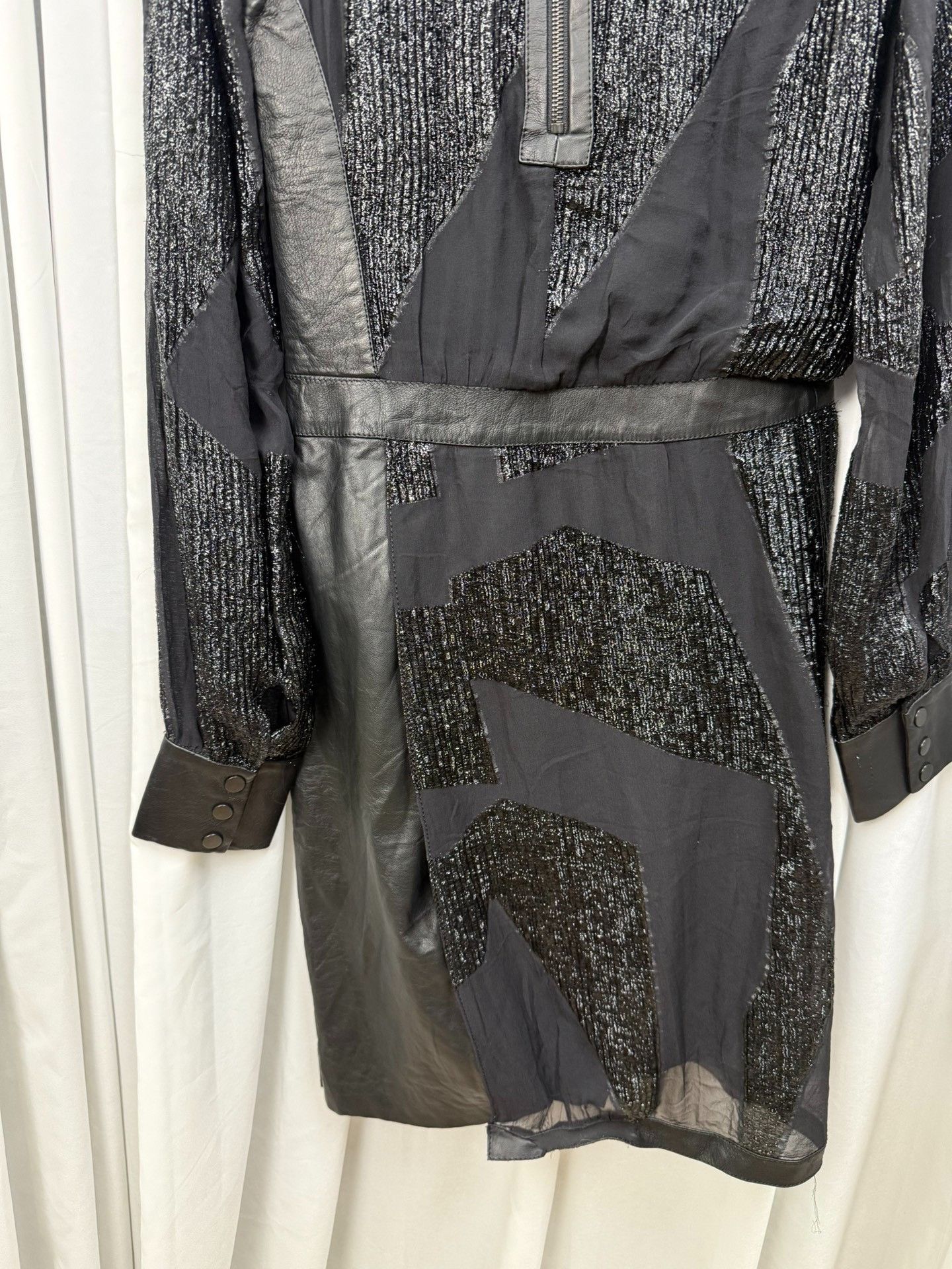 Helmut Lang Helmut Lang Patchwork Leather Shiny Dress Size M / US 6-8 / IT 42-44 - 9 Thumbnail