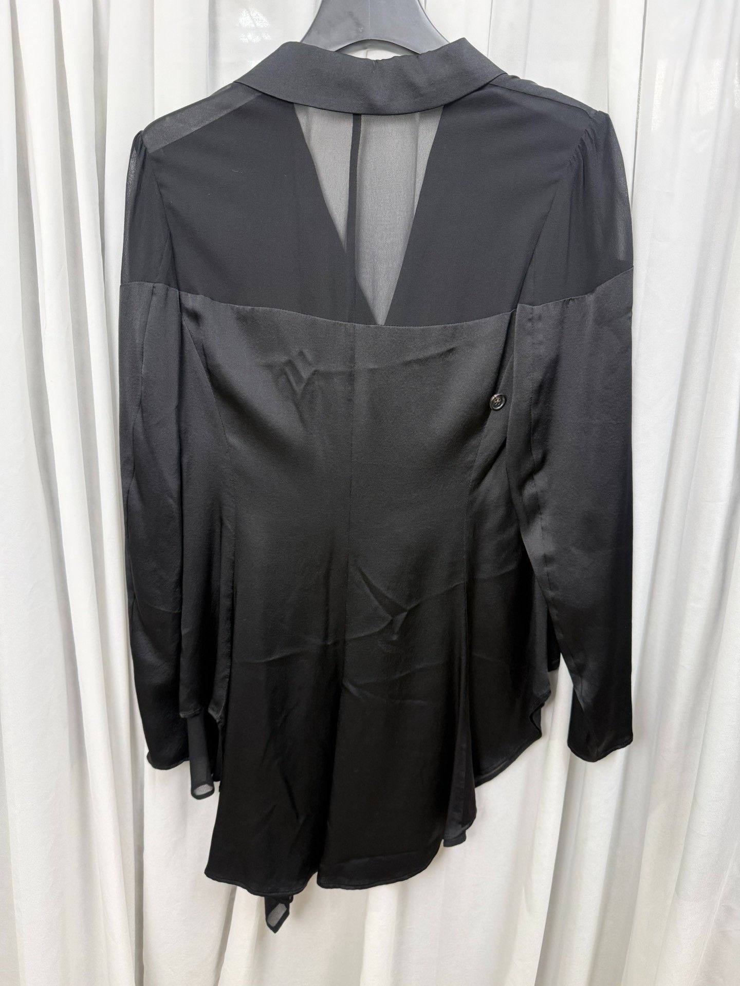 Yohji Yamamoto Yohji Yamamoto Noir Silk Tulle Blazer Size US L / EU 52-54 / 3 - 5 Thumbnail