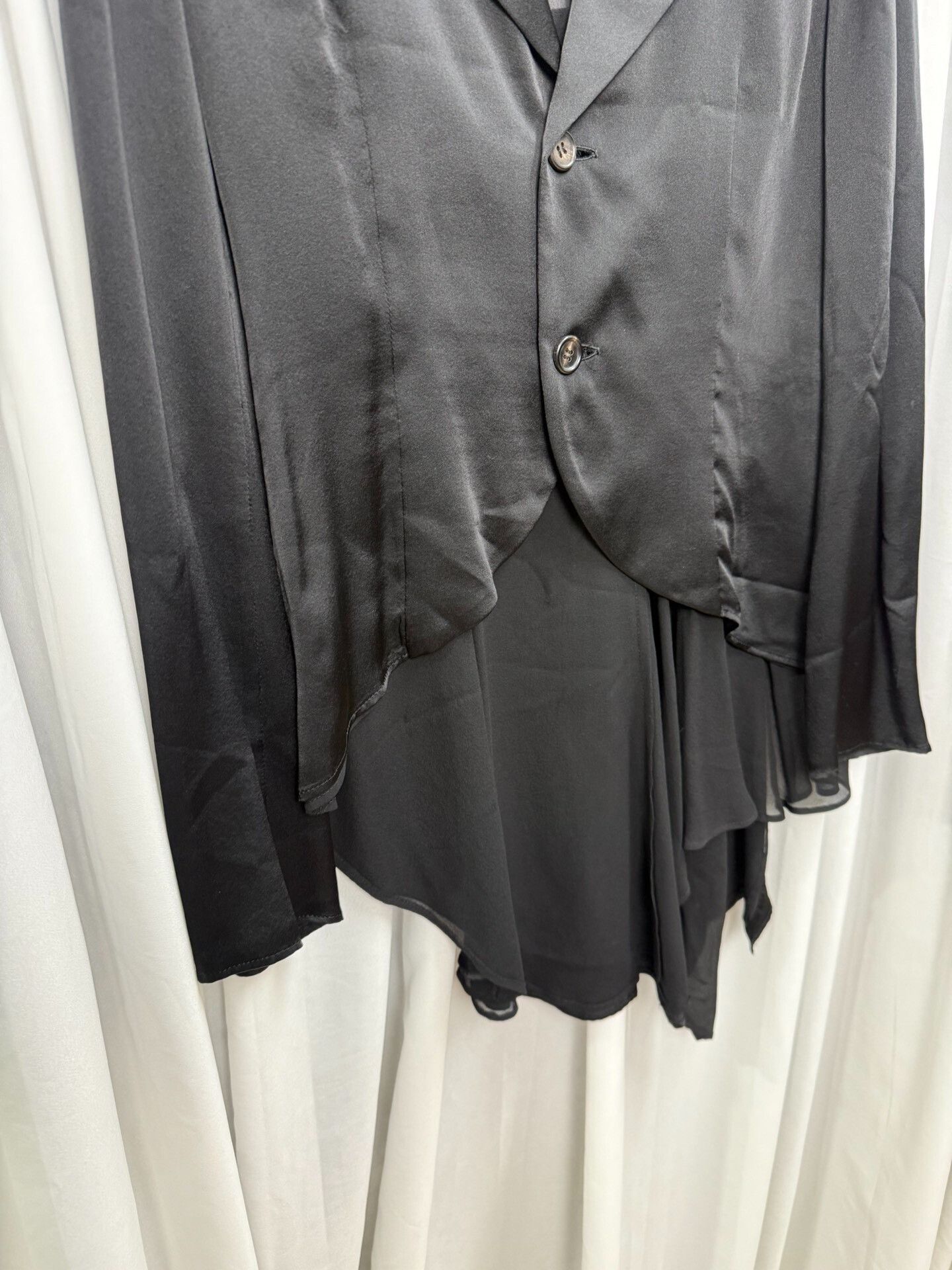 Yohji Yamamoto Yohji Yamamoto Noir Silk Tulle Blazer Size US L / EU 52-54 / 3 - 4 Thumbnail