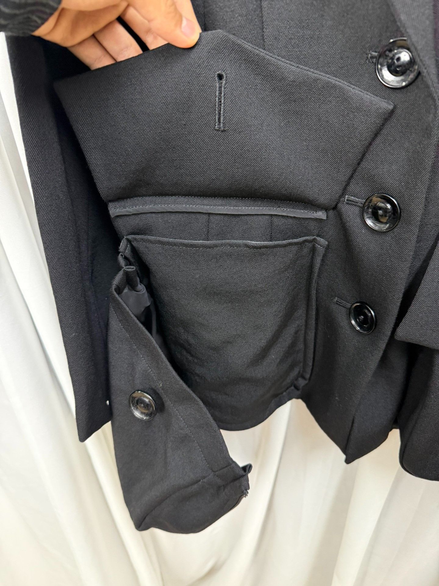 Yohji Yamamoto Yohji Yamamoto 23AW Waist-Cinched Jacket Size US S / EU 44-46 / 1 - 6 Thumbnail