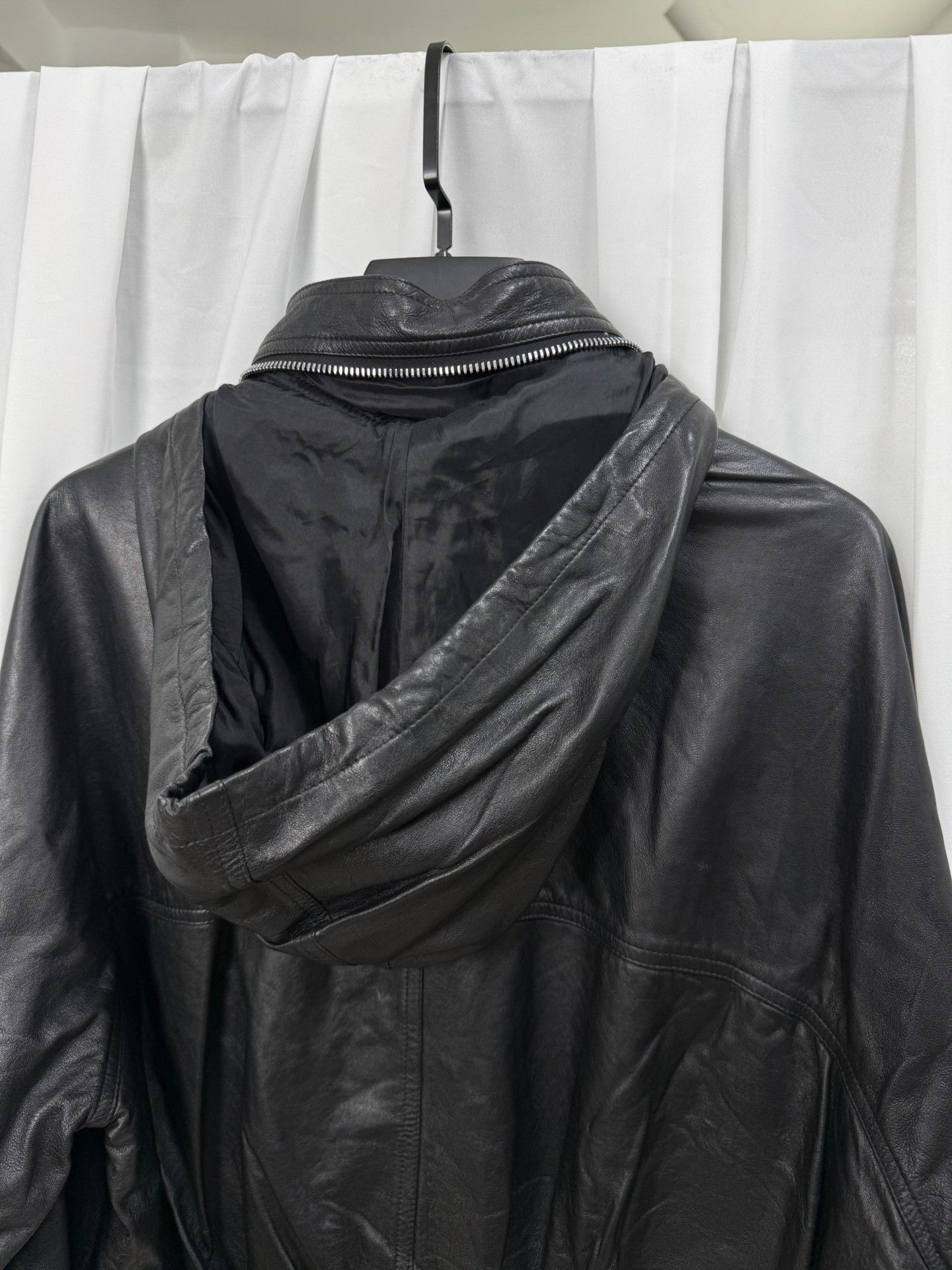 Rick Owens Rick Owens M65 Deconstructed Leather Jacket Size US XXS / EU 40 - 6 Thumbnail