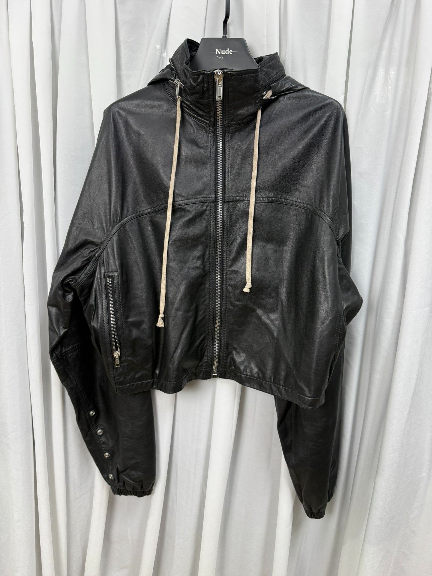 Rick Owens Rick Owens M65 Deconstructed Leather Jacket Size US XXS / EU 40 - 8 Thumbnail