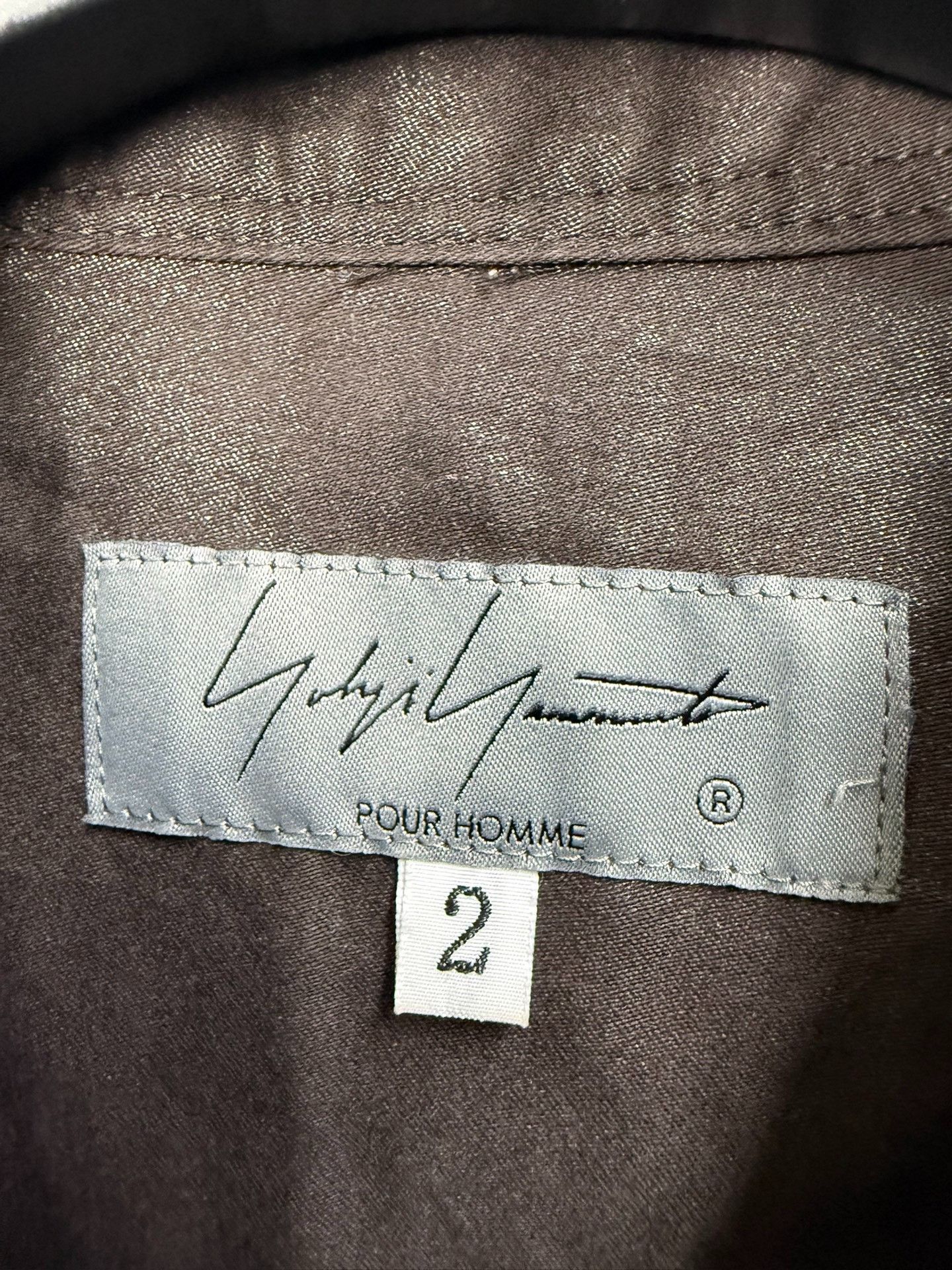 Yohji Yamamoto Yohji Yamamoto Pour Homme Coated Waxed Crinkled Shirt Size US M / EU 48-50 / 2 - 8 Thumbnail