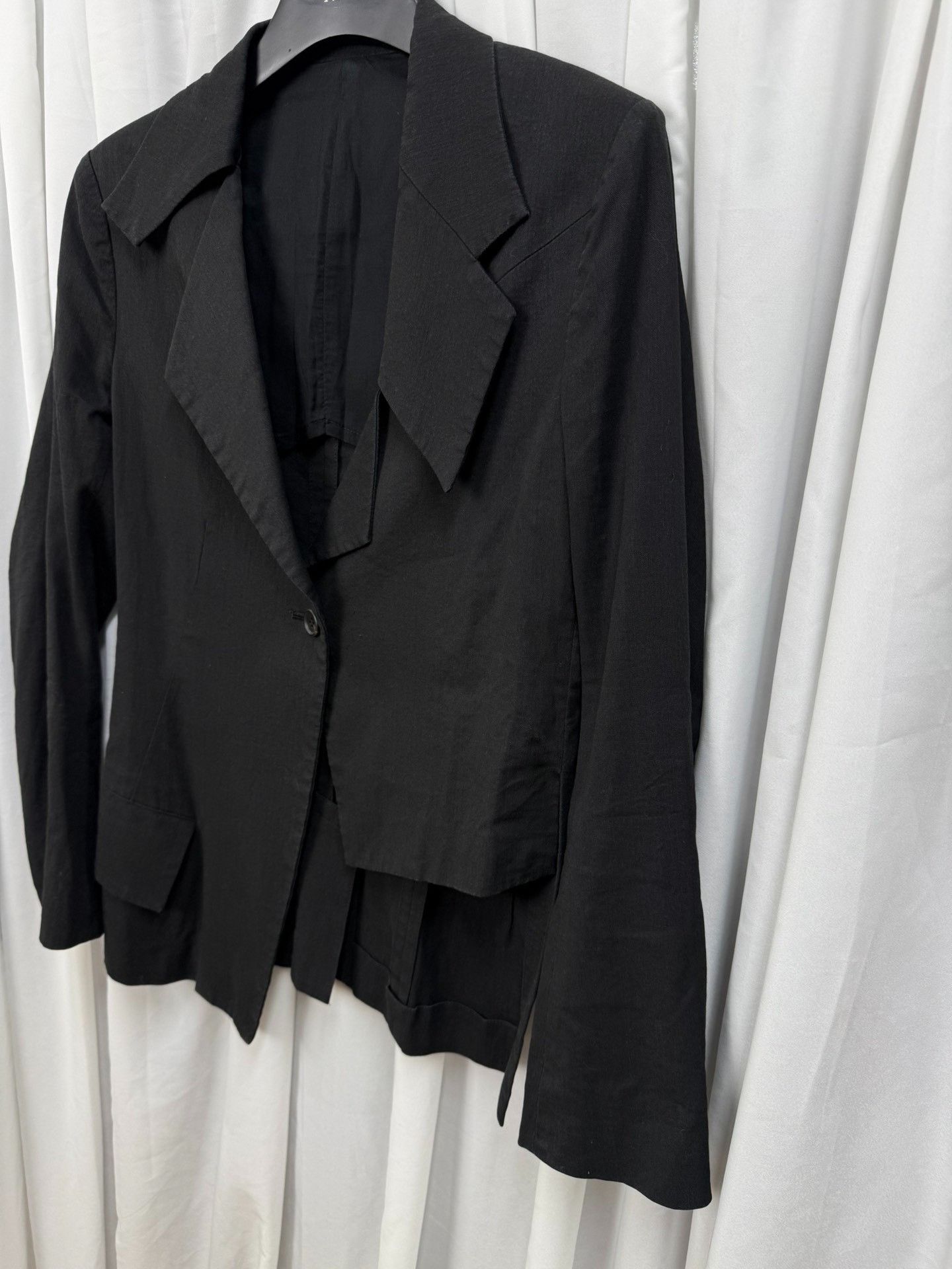Yohji Yamamoto Yohji Yamamoto Y's Cotton-Linen Blazer Size L / US 10 / IT 46 - 3 Thumbnail