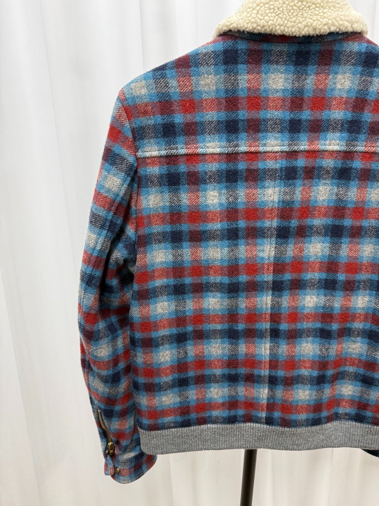 Undercover Undercover Checked Shearling Collar Jacket Size US L / EU 52-54 / 3 - 7 Thumbnail