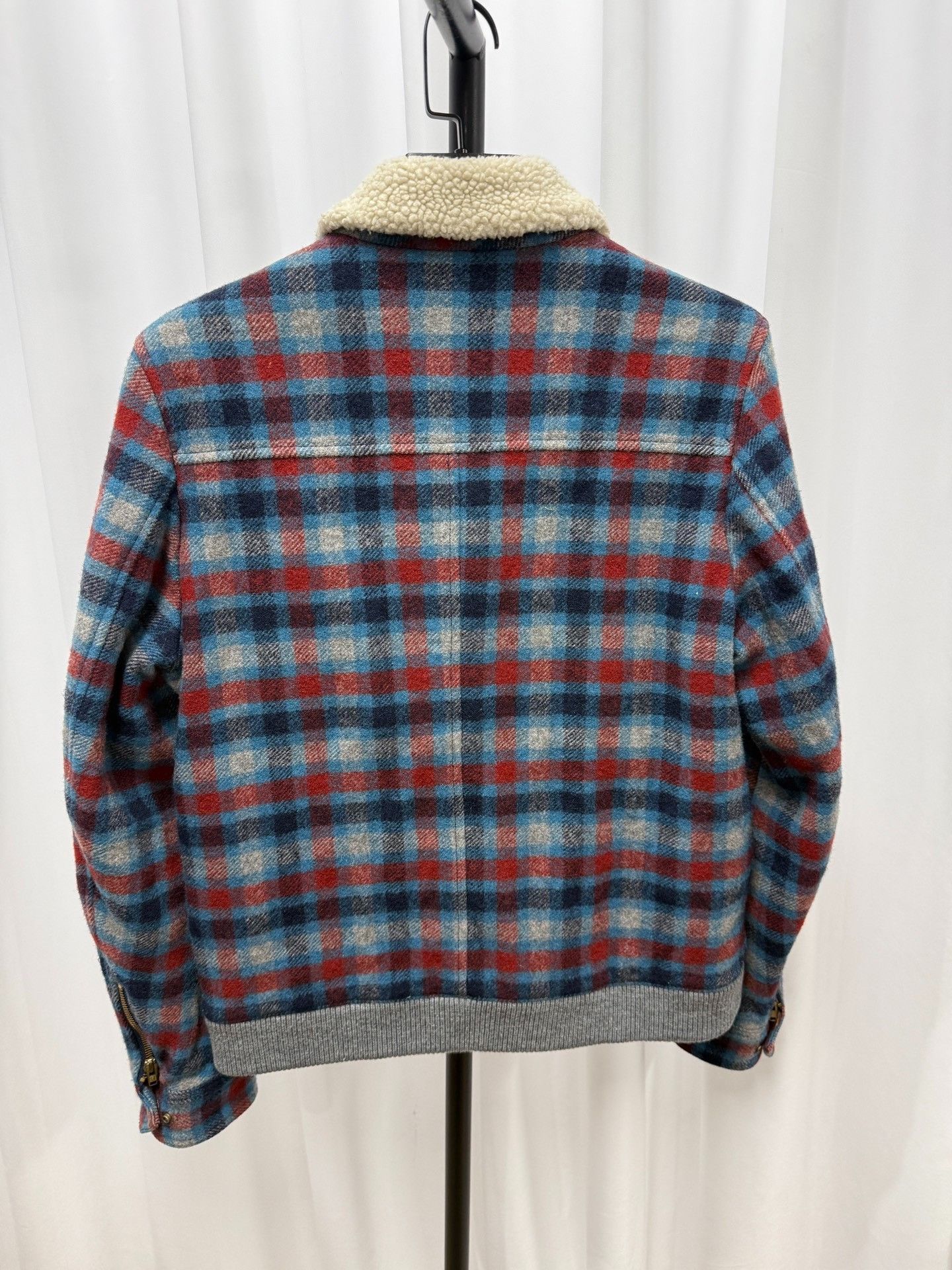 Undercover Undercover Checked Shearling Collar Jacket Size US L / EU 52-54 / 3 - 6 Thumbnail