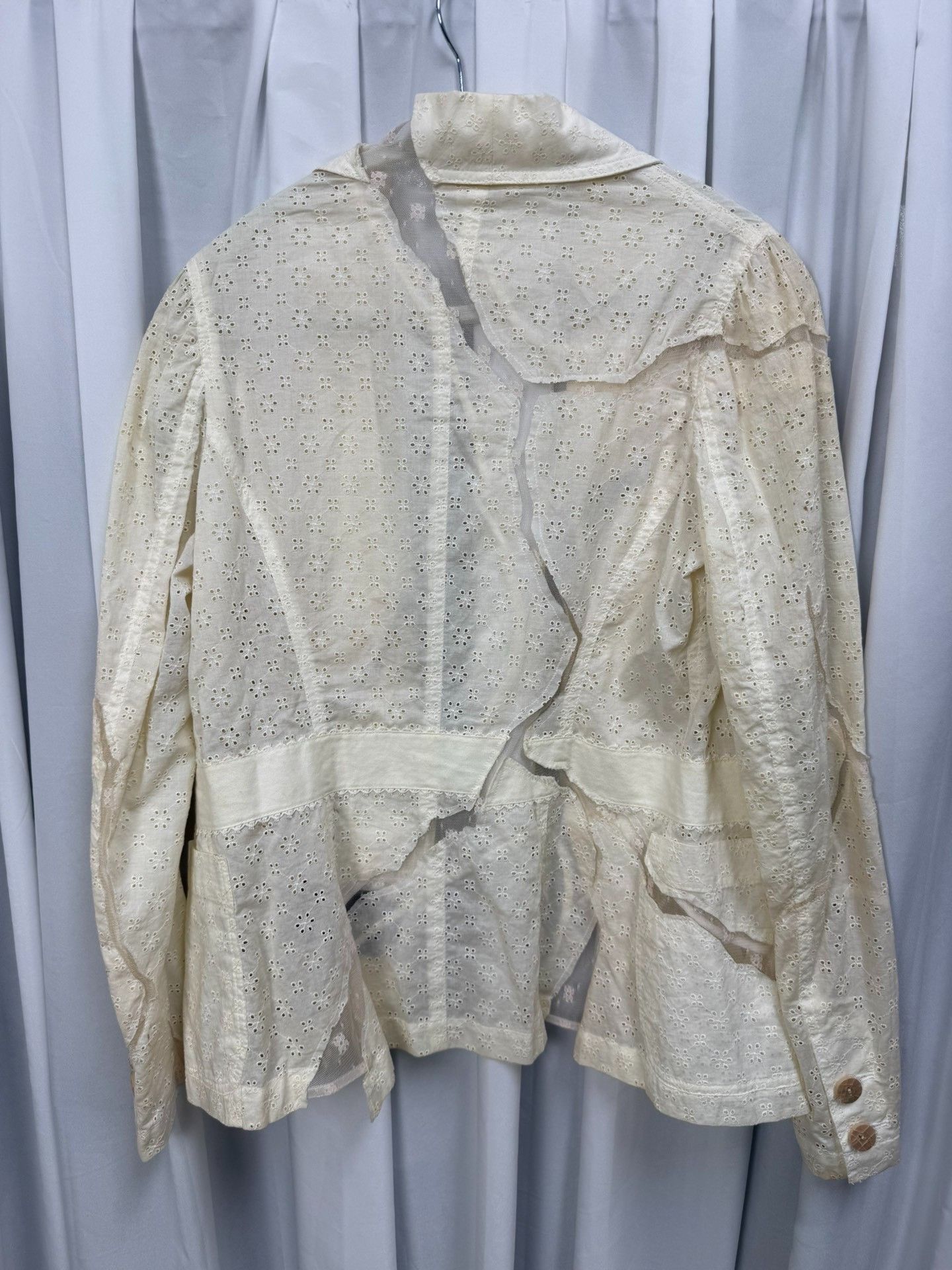Undercover UNDERCOVER Lace Ripped Blazer Size S / US 4 / IT 40 - 8 Thumbnail