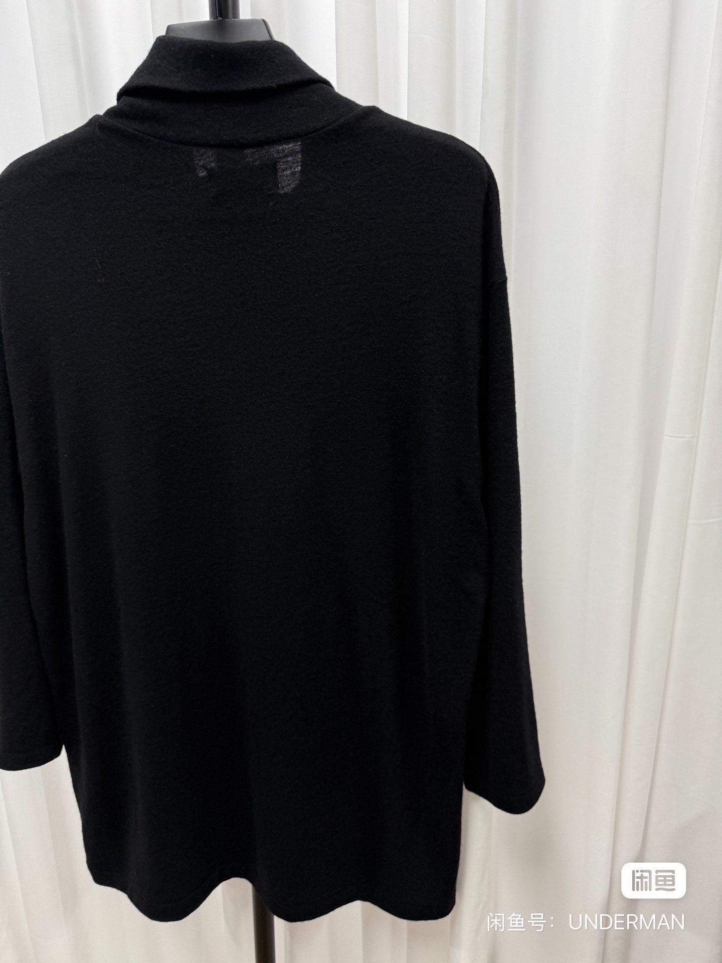 Yohji Yamamoto Yohji Yamamoto Black Wool Turtleneck Size US L / EU 52-54 / 3 - 7 Thumbnail